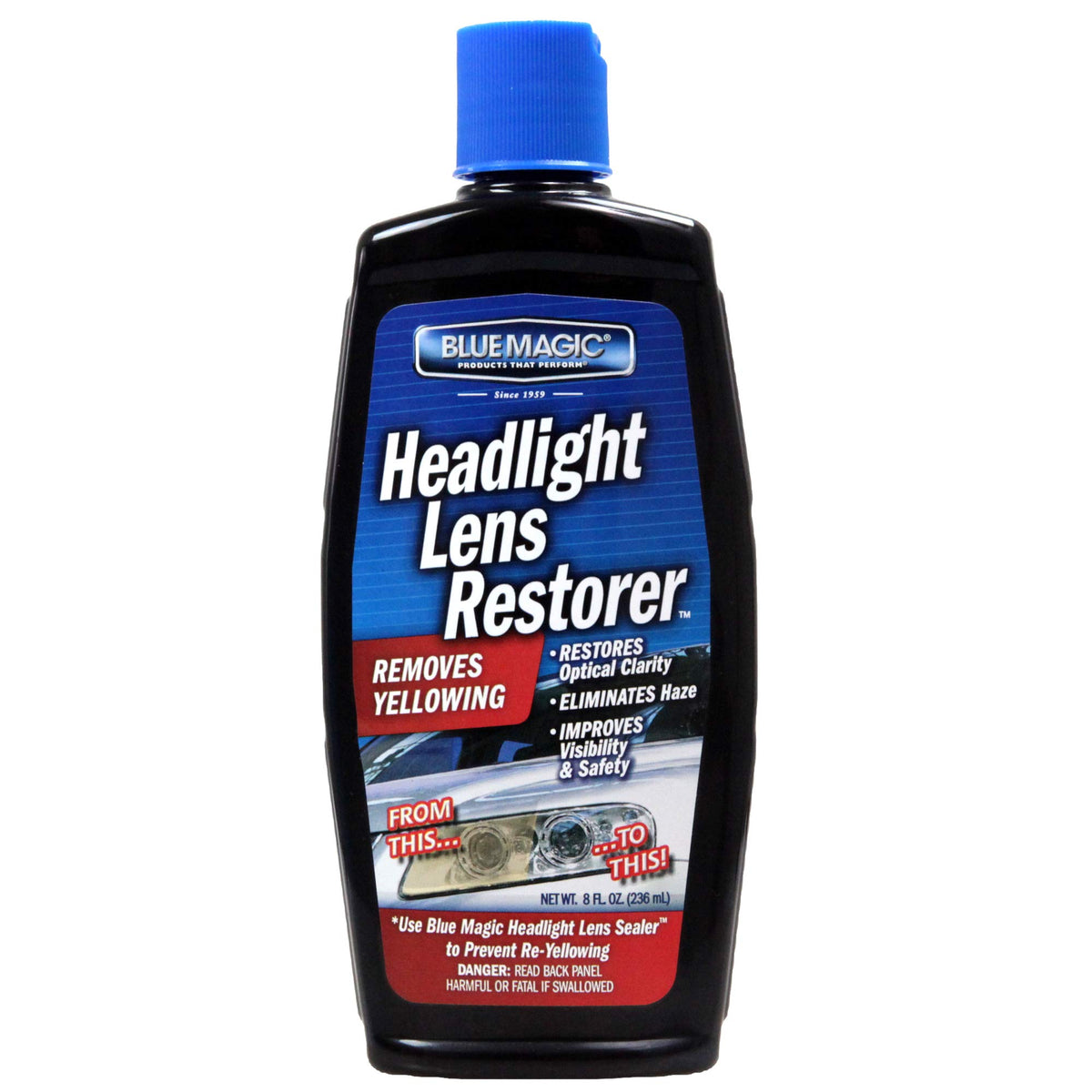 Blue Magic 725Cd-06 Headlight Lens Restorer - 8 Oz.
