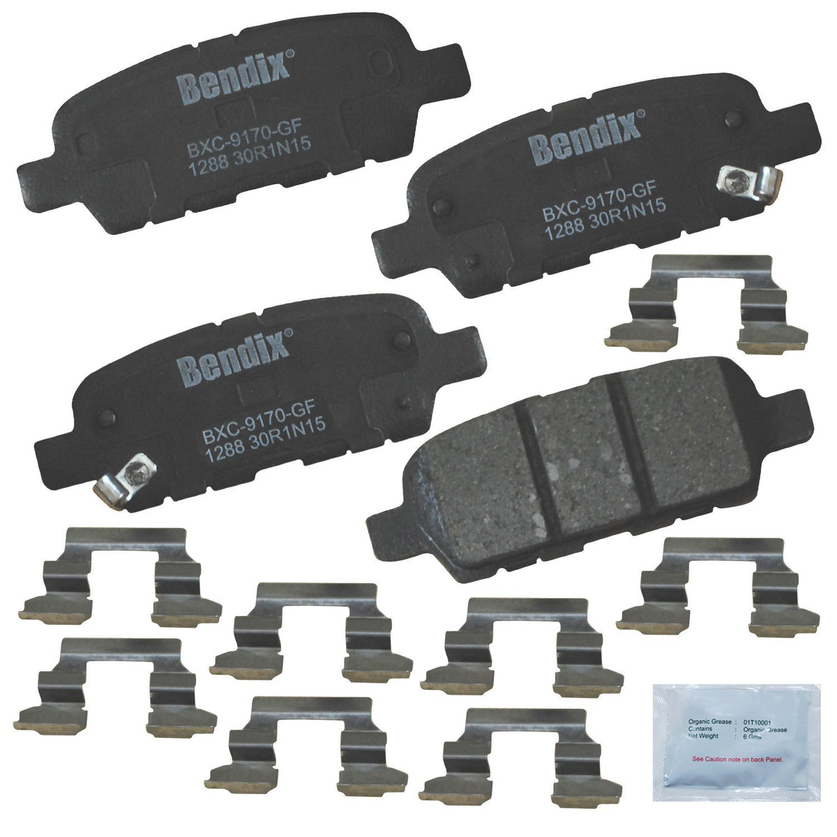 Bendix Priority1 Cfc1288 Ceramic Rear Brake Pads For Select Models Infiniti Ex35,Fx35,G35,G37,M35,M45,Q60,Nissan 370Z,Altima,Juk