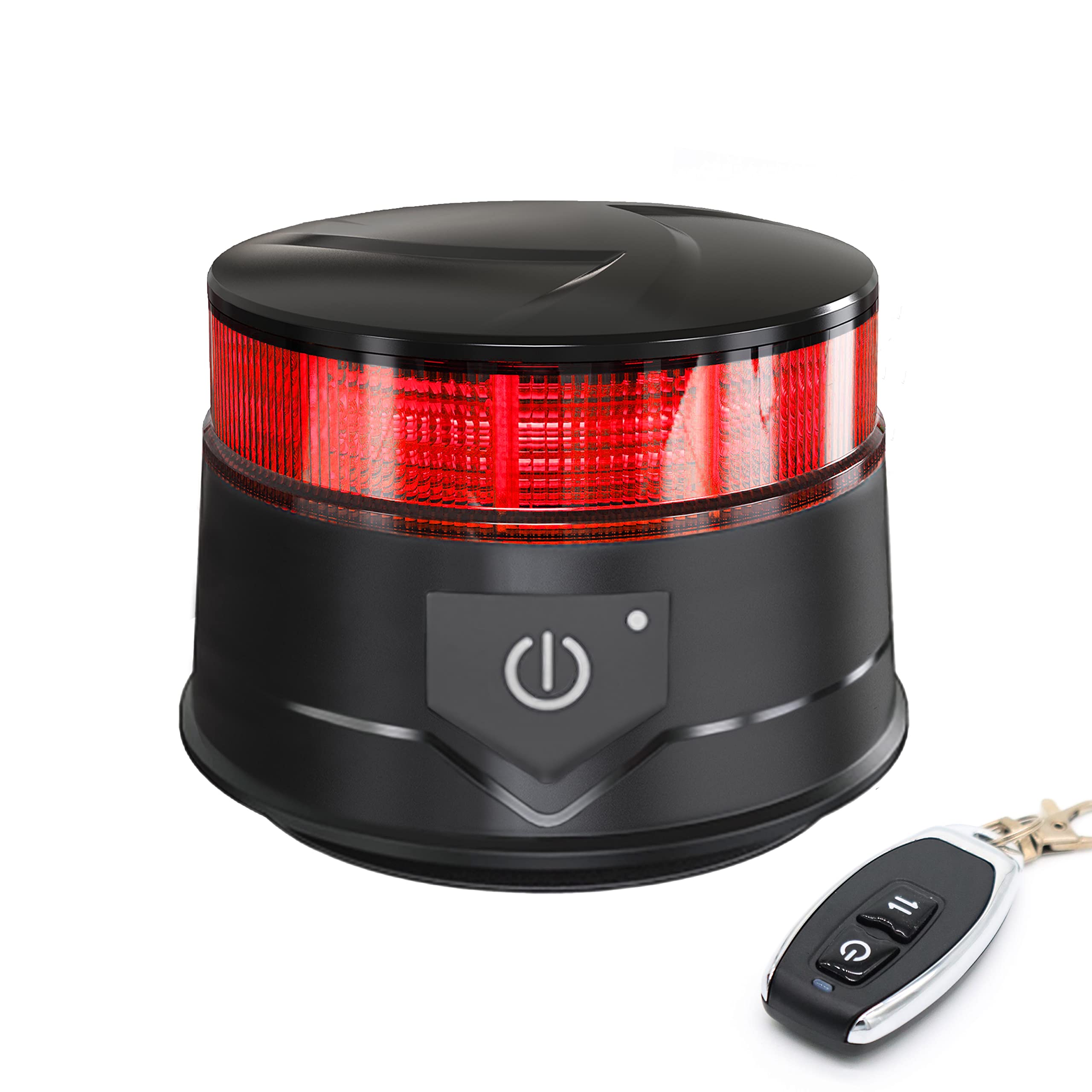 Agrieyes Remote Control Beacon Light, Rechargeable Wireless Flashing Lights, 12-30V Red Strobe Lights For Golf Cart Magnetic, Sa