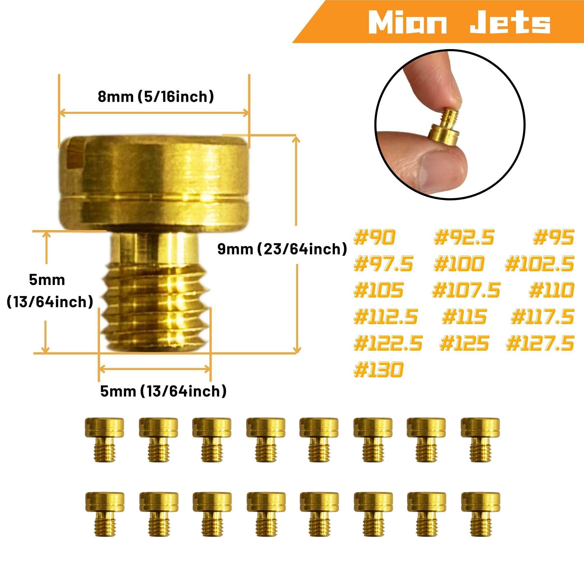 YGQ Carburetor Main Jet Kit for Mikuni HS HSR RS TM VM VM22 VM24 VM26 Carburetors Large Round N100.604 (#90 ~ #130)
