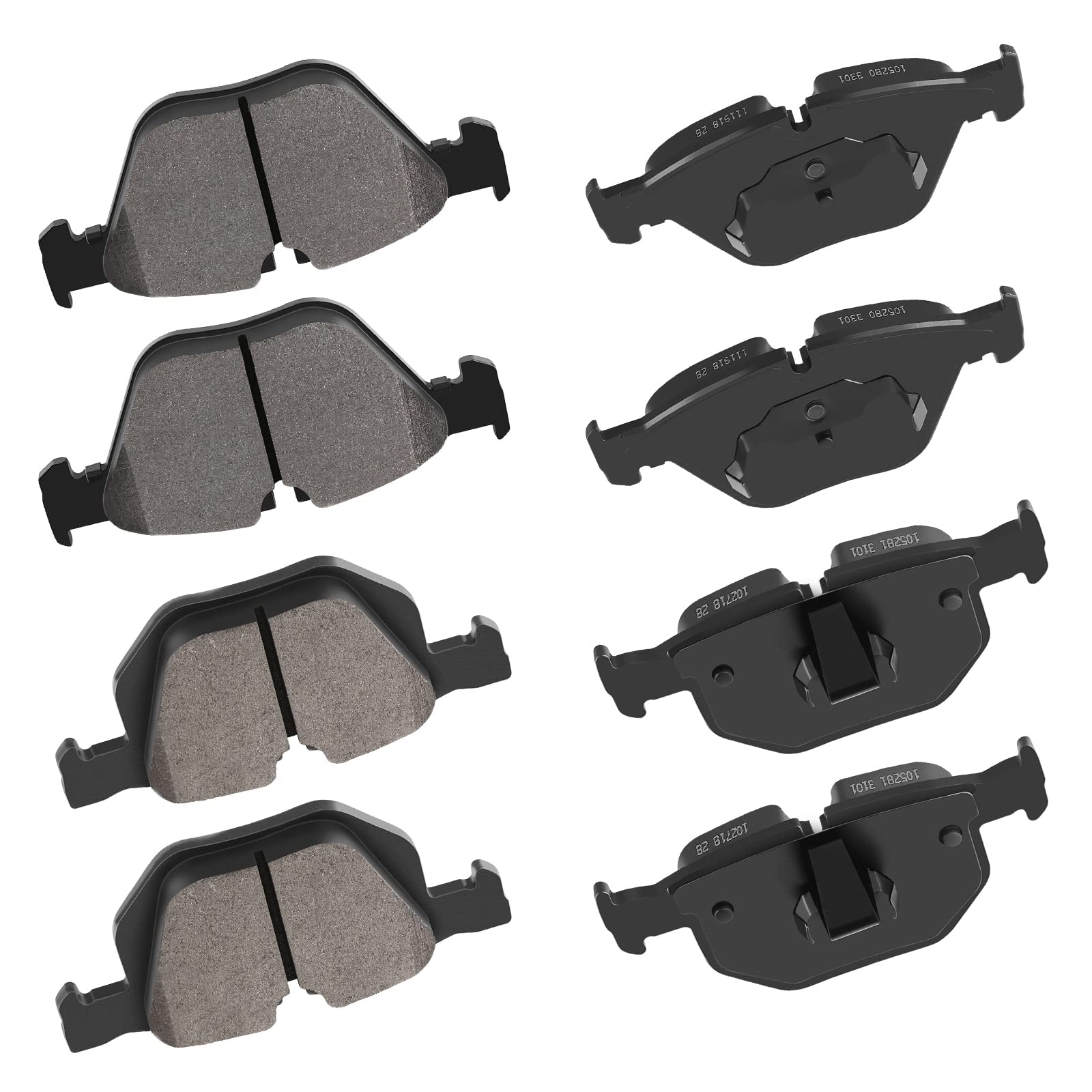Cciyu D918 D1042 Front Rear Ceramic Brake Pads Kits 8Pcs Fit For Bmw 525I,525Xi,528I,528I Xdrive,528Xi,530I,530Xi,535I Xdrive,53