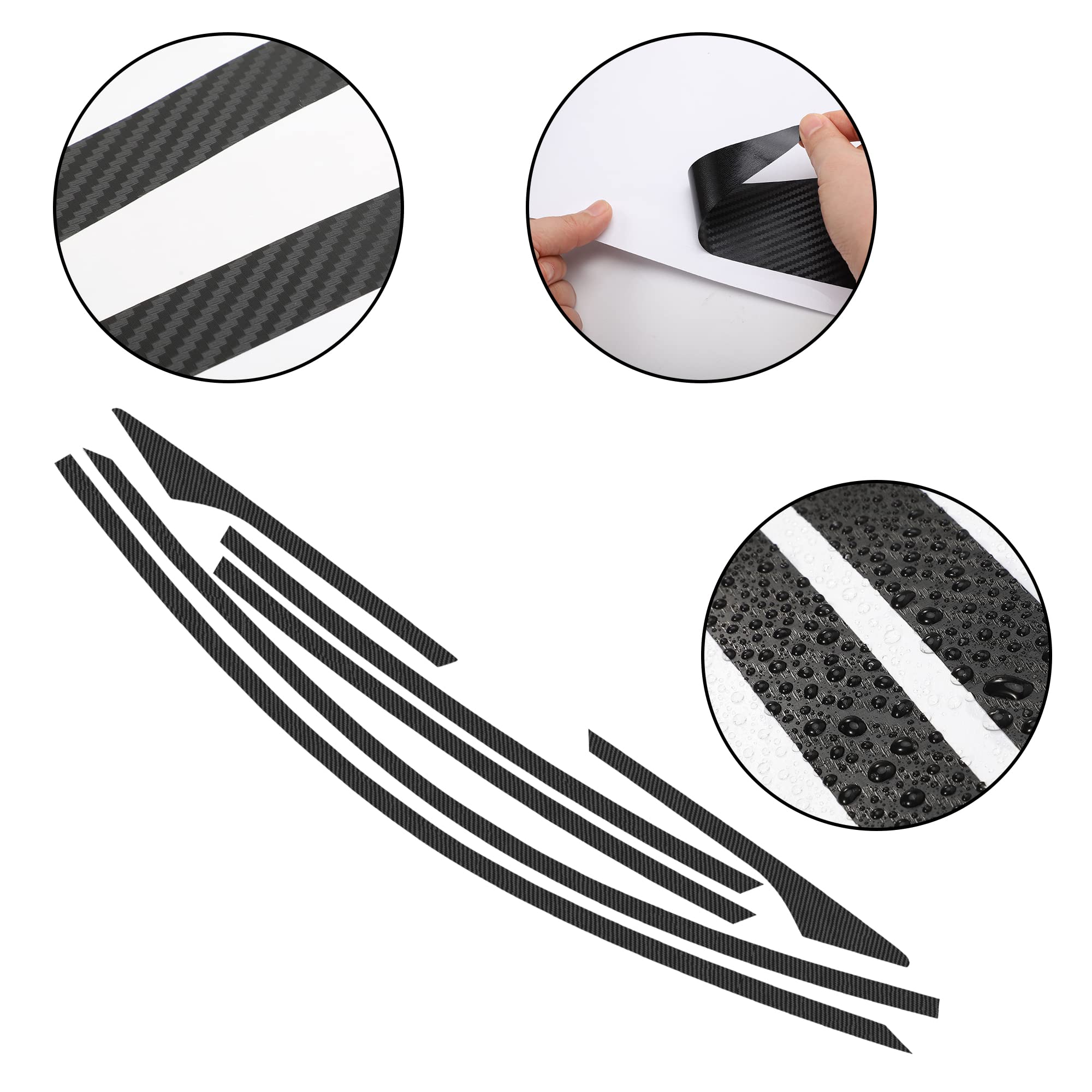 Tomall Car Window Edge Vinyl Stickers Compatible With Honda 10Th Civic 2016 2017 2018 2019 2020 2021 Auto Window Cover Strip Tri