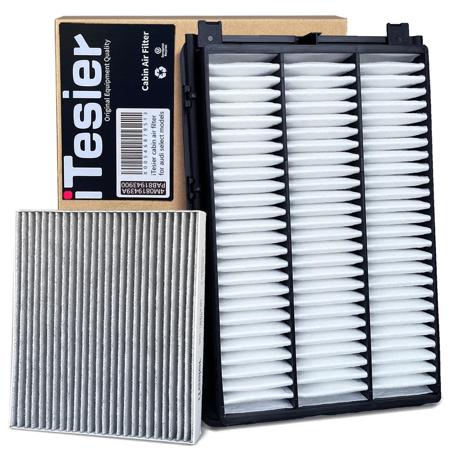ITESIER Engine Cabin Air Filter Kit for Tucson (2016-2021), Sportage (2017-2022), Replace 28113-D3300, 97133-D1000,NOT FOR HYBRI