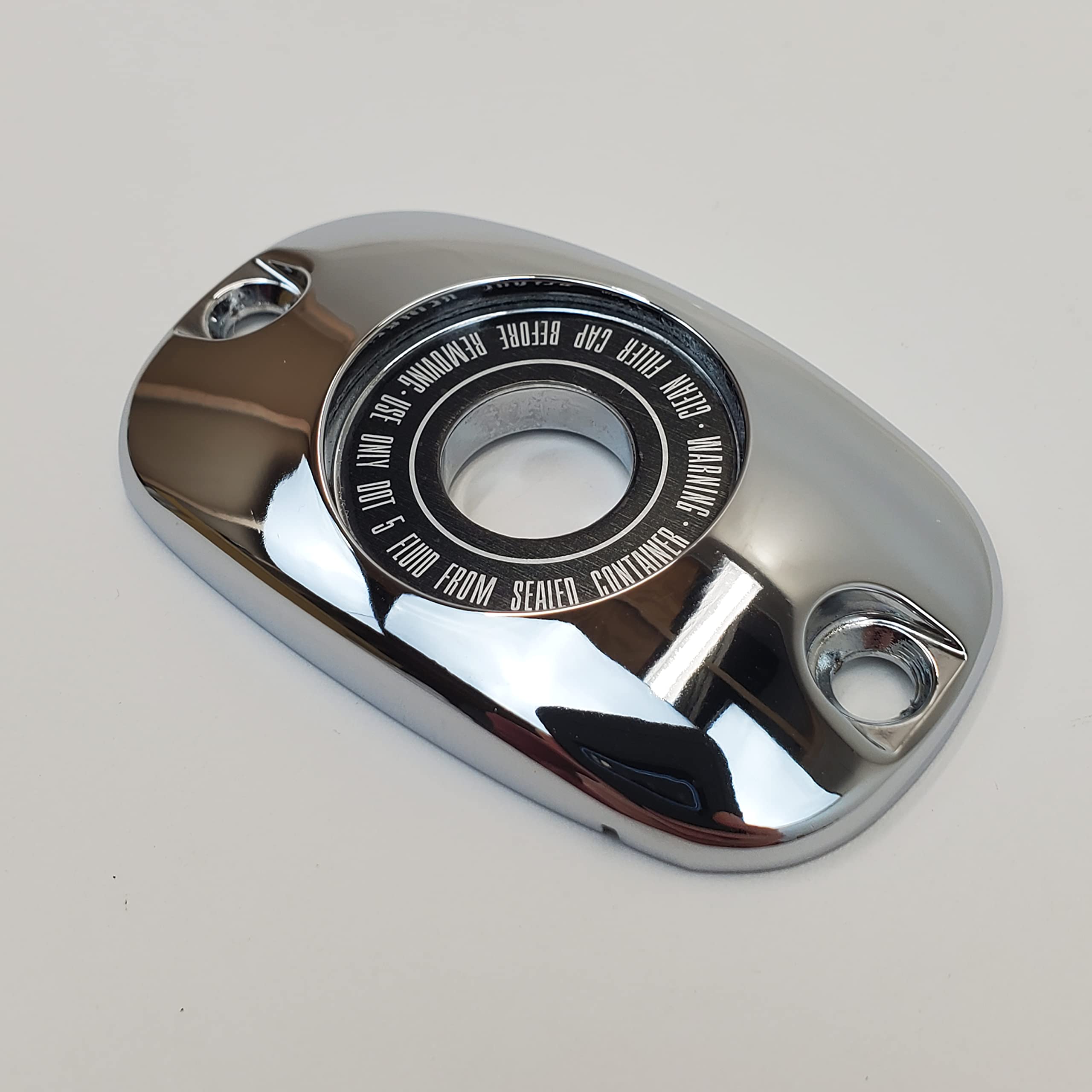 Chrome Rear Brake Master Cylinder Cover Kit W/Gasket, Sight Window & Hardware For 1999-2004 Harley Electra Glide, Road Glide, Road King Touring Models & 1999-2005 Harley Softail Models Hd# 45057-99