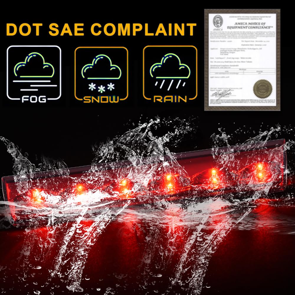 G-Plus Led 3Rd Brake Light, Compatible With Truck Cap Topper Leer Are Century Led Recessed 3Rd Third Brake Light Lamp At-Led-36R