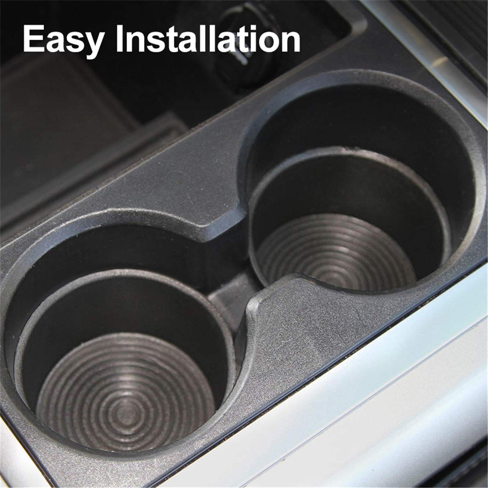 Kiwi Master Cup Holder Insert Compatible For 2009-2016 Dodge Ram 1500 2500 3500 Heavy Duty Replacement Floor Mounted Center Console With Bucket Seats, 2 Pcs