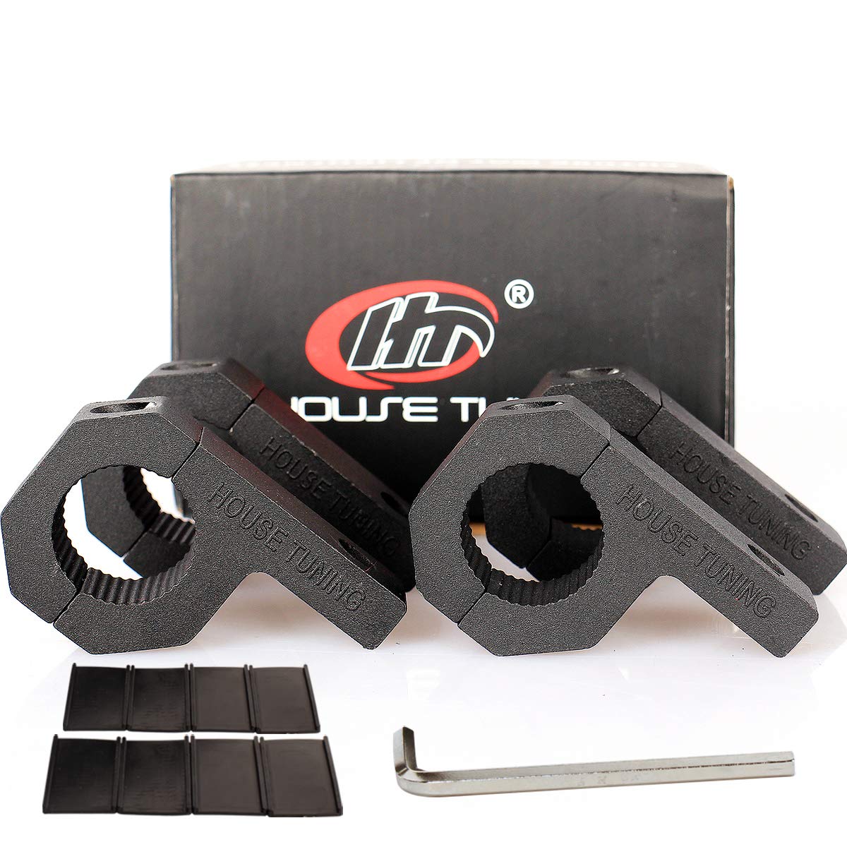 House Tuning 1 Inch Bar Clamp-Pack 4 Roof Rack Bar Mounts Tube Clamps Horizontal Bar Clamp Mounting Bracket For Motorcycle Atv U