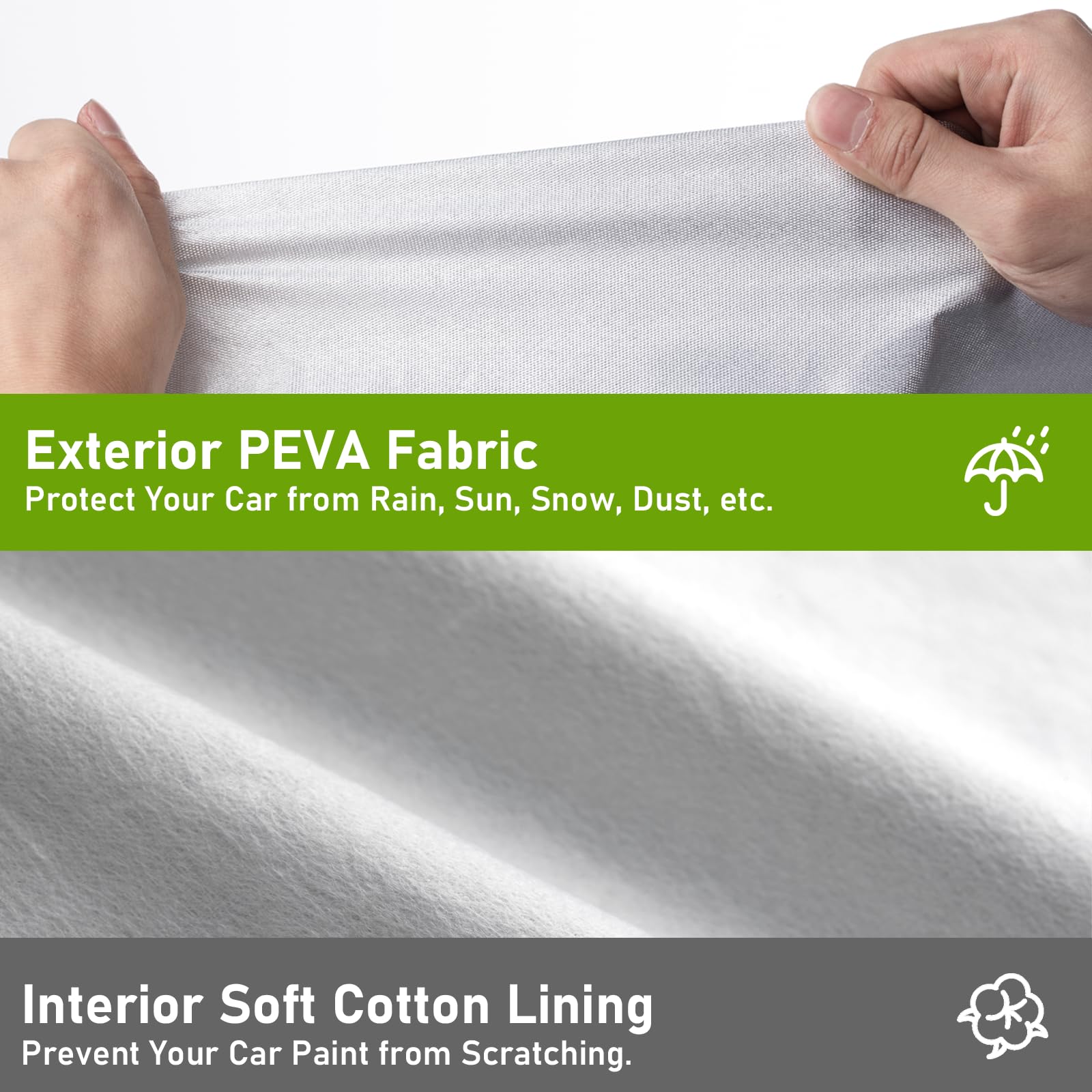 Favoto Car Cover Waterproof Outdoor - All Weather Sedan Car Cover 6 Layers For Automobiles Rain Sun Snow Protection Universal Fi