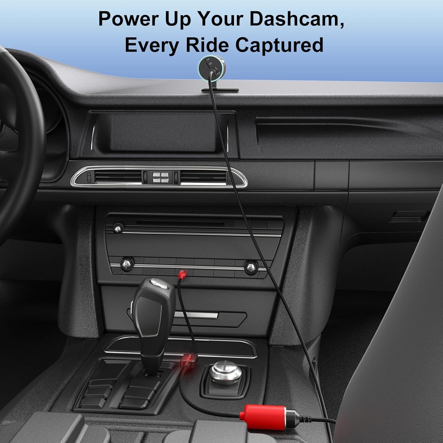 J&D USB C Male to 12V Car Cigarette Lighter Socket Converter Cable, 5 ft, Red, Model JD000779, 18W for Dash Cam & LED Light Strips