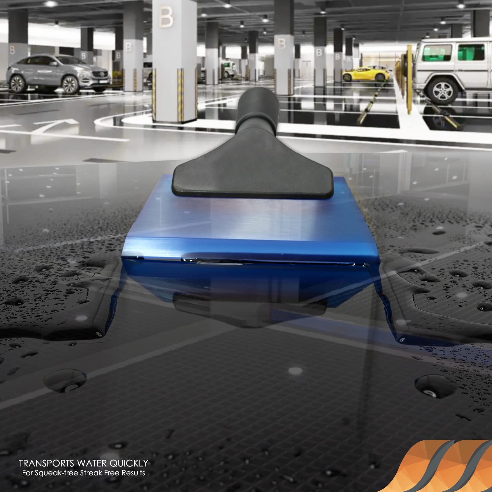 Ehdis Small Squeegee 5 Inch Rubber Window Tint Windshield Scraper For Car,Glass, Mirror, Shower, Door,Bathroom Cleaning (Blue, 2)