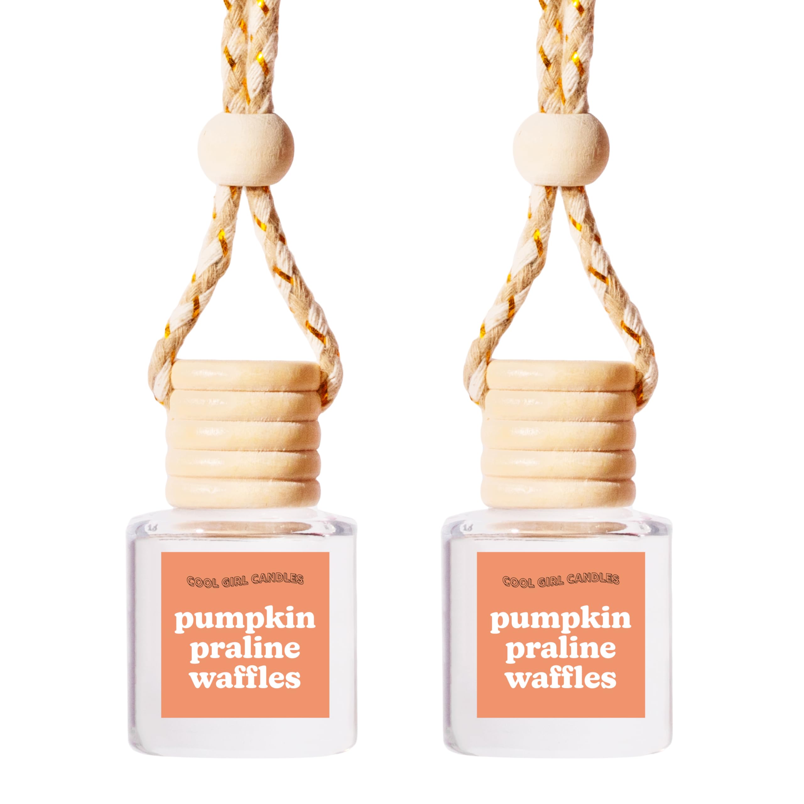Coolgirlcandles Pumpkin Praline Waffles Car Hanging Fragrance Oil Diffuser Car Air Freshener Diffuser For Essential Oils, Scents