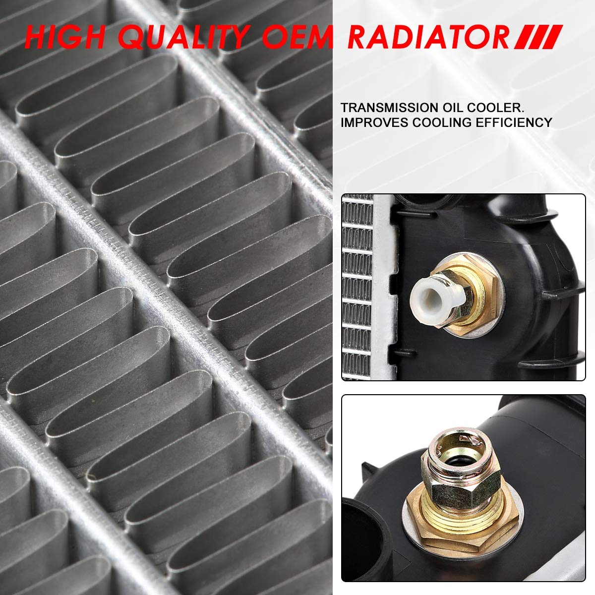 Auto Dynasty Radiator Compatible With 94-03 Chevy Gmc S10 Sonoma Hombre 2.2L At, Dpi 1531 Factory Style 1-Row Cooling Radiator,