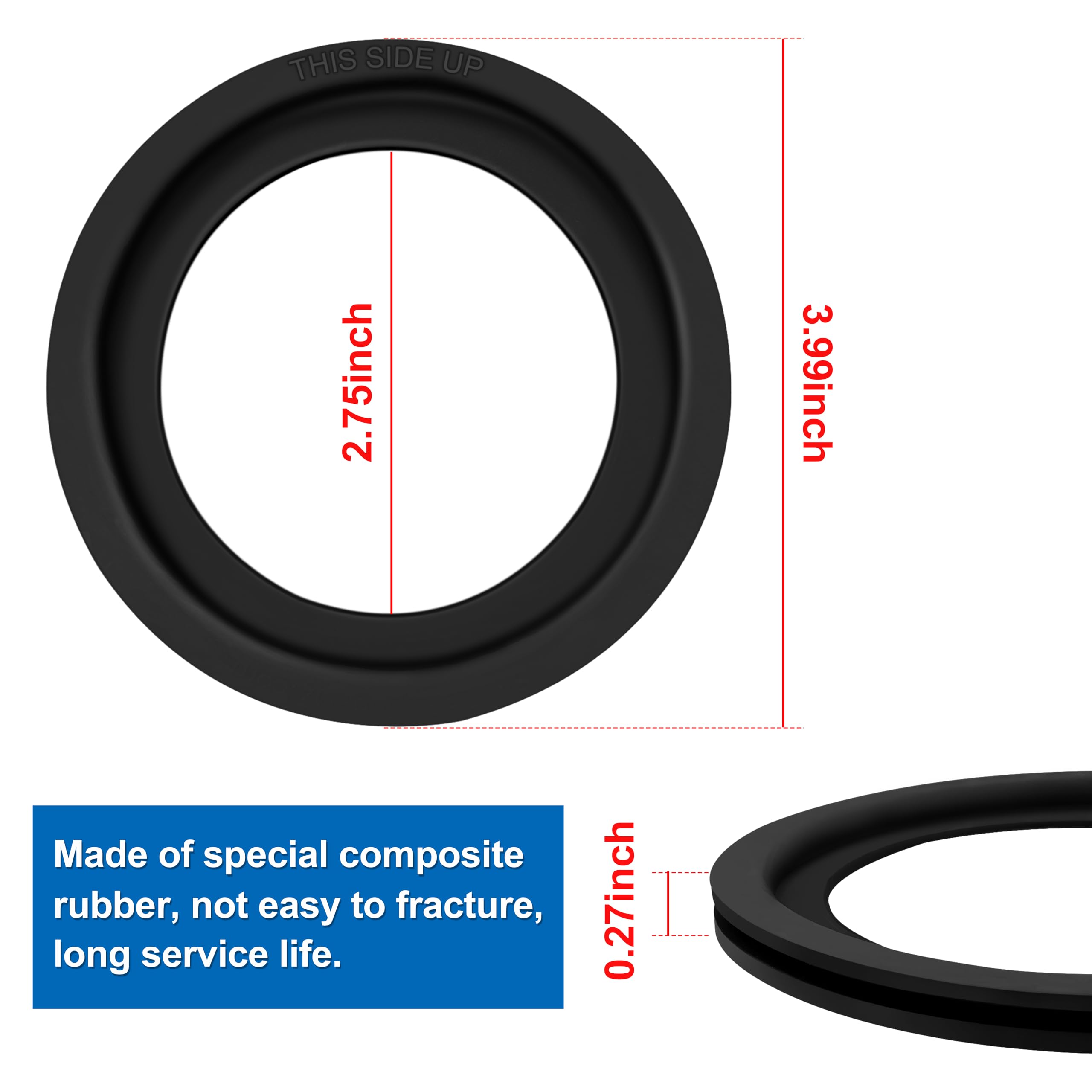 385311658 Flush Ball Seal Kit Replacement For Dometic 300, 310 And 320 Rv, Motorhome Camper And Trailer Toilets - Black