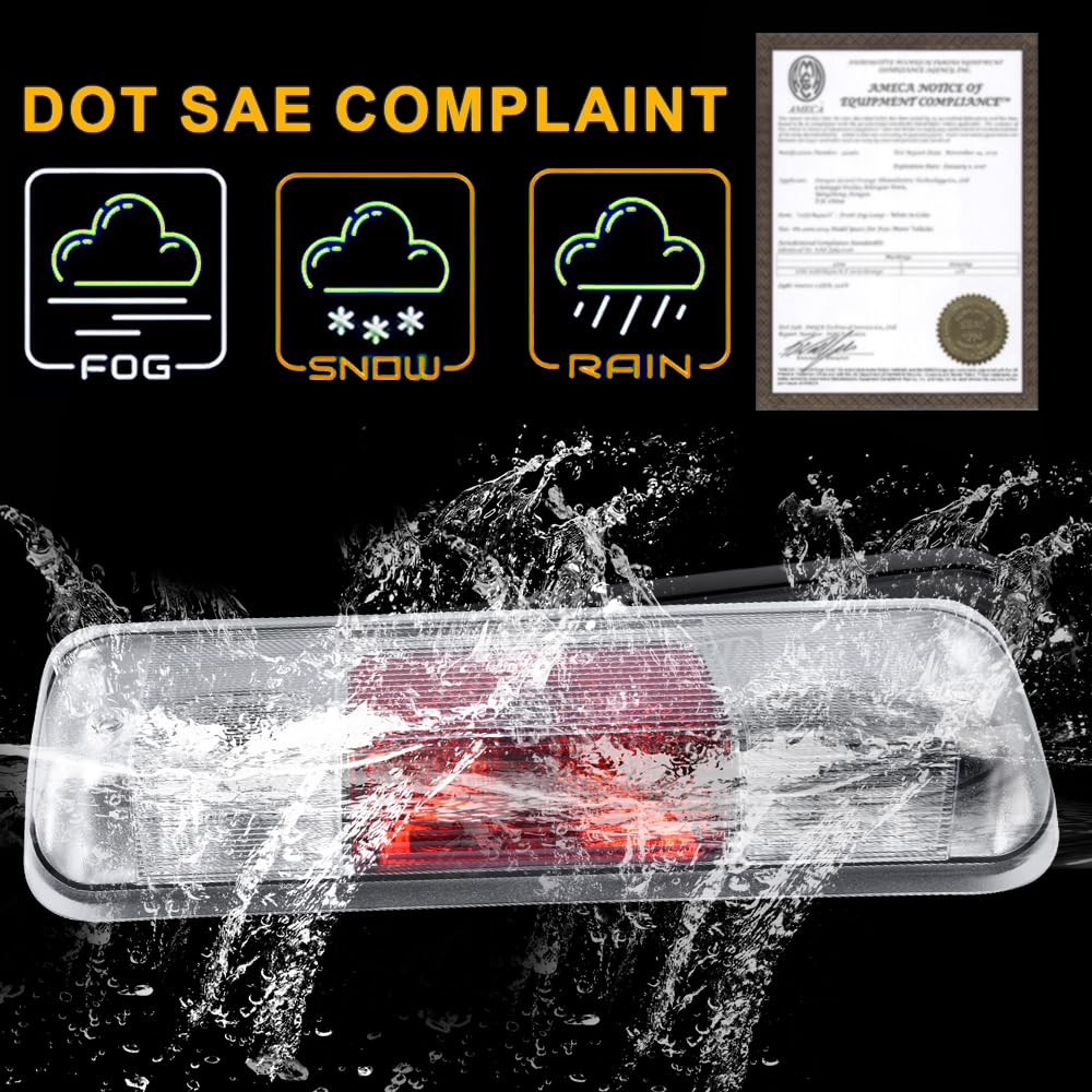 G-Plus 3Rd Brake Light, Compatible With 2004-2008 Ford F150 Truck Third Brake Lights Assembly High Mount Center Rear Roof Third