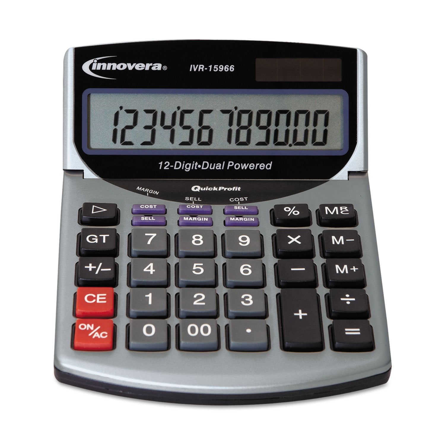 Innovera 15968 15968 Profit Analyzer Calculator, Dual Power, 12-Digit Lcd Display