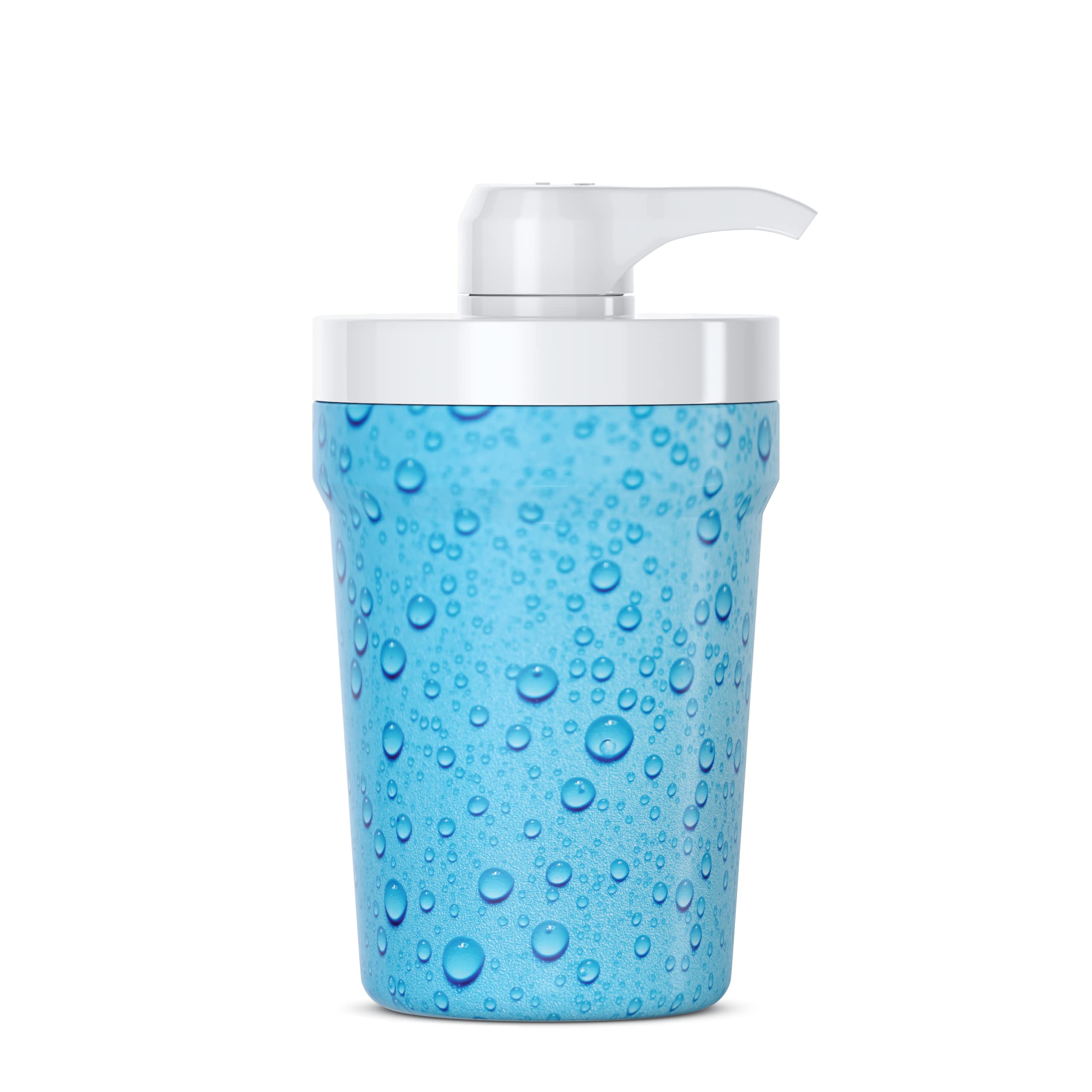 PumpCup Portable Hand Sanitizer Dispenser for Car Cup Holders (Water Drops)