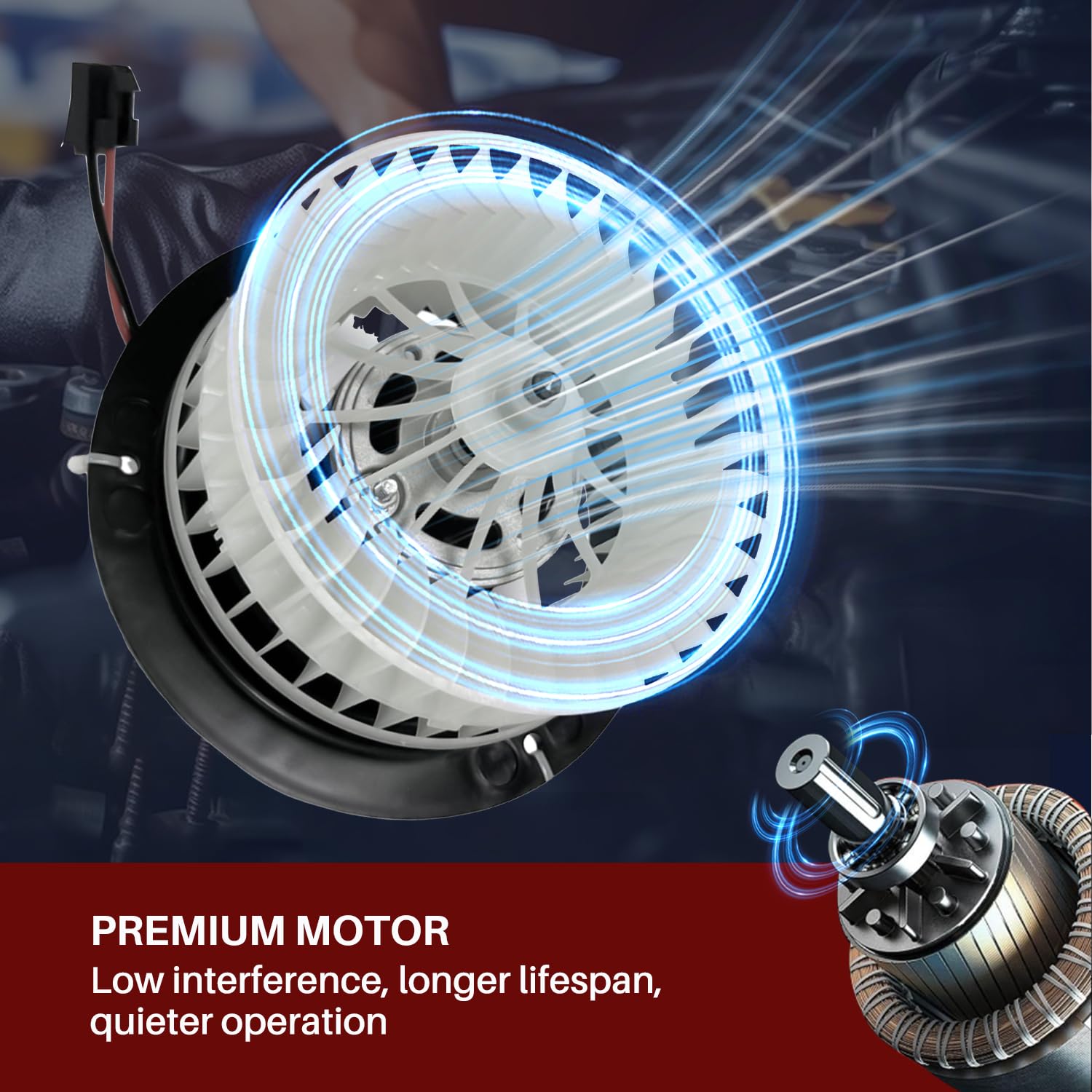 Aspligo Front Ac Heater Blower Motor Fan Fit For Freightliner Century Class 1996-2002 ,Columbia 2000-2002 ,Boa8041500789, 351034