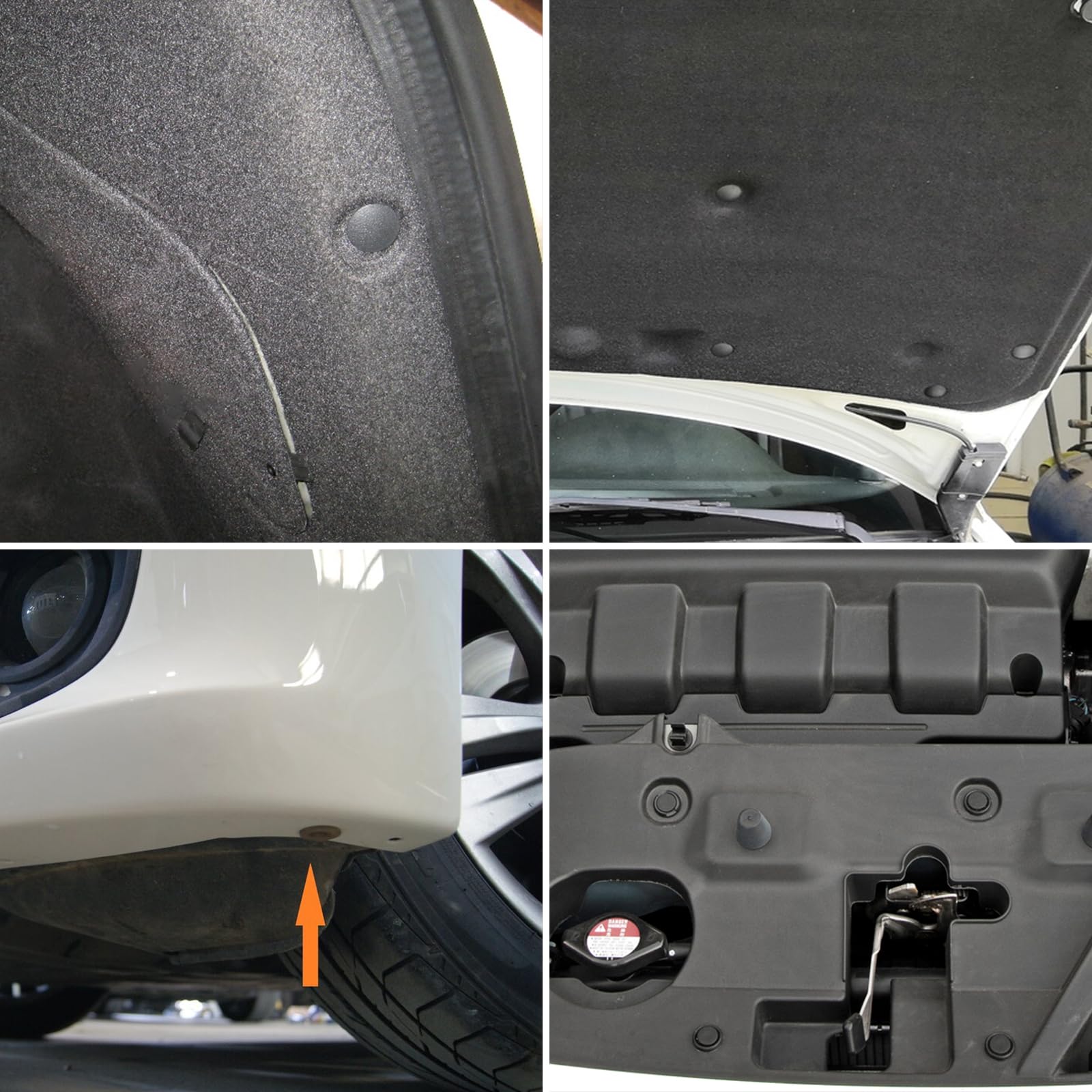 CAREWAL 240 Pcs Bumper Clips Car Clips Plastic Rivets of 16 Most Popular Sizes and 5 Fastener Removers Fasteners Push Retainer K