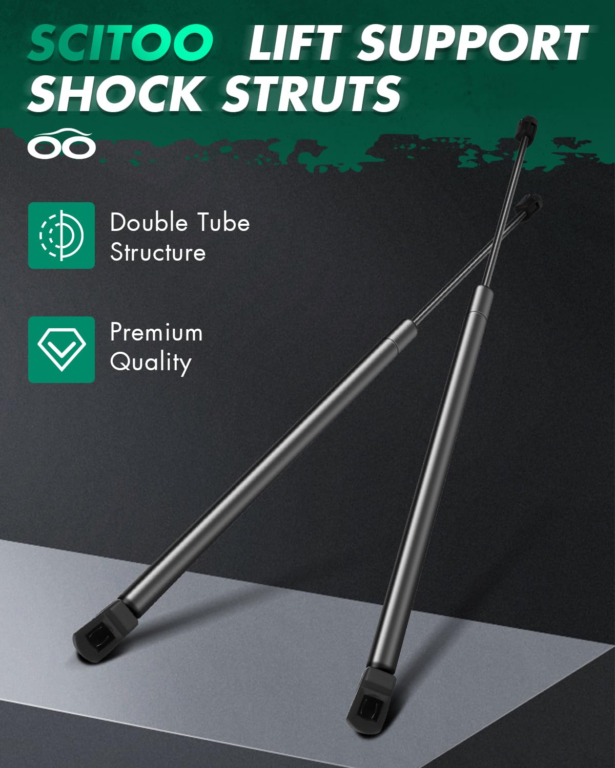 Scitoo 6615 19.25Inch Lift Supports Fit For Ford For Explorer 2006-2010,For Mercury Mountaineer 2008-2010 Rear Left And Right Wi