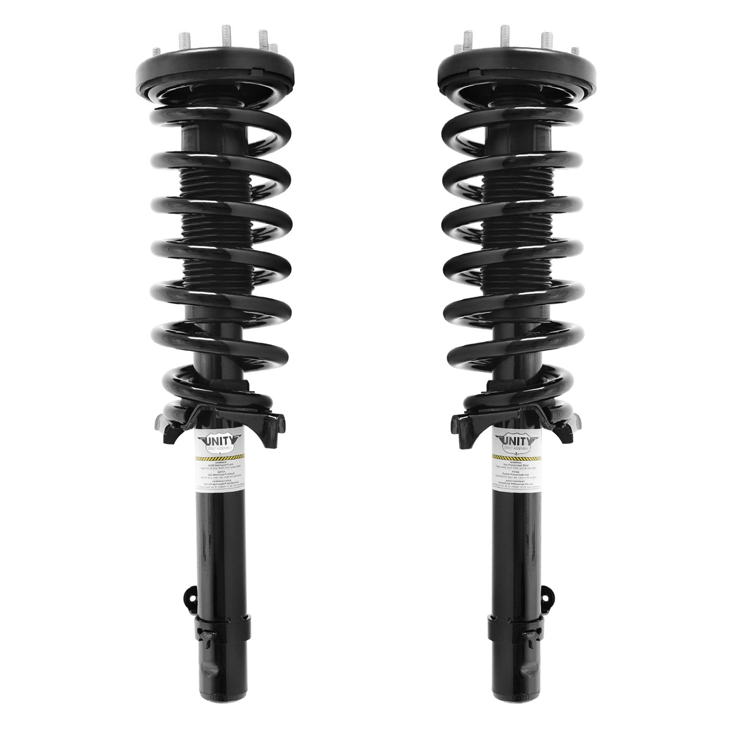 Unity Front 2 Wheel Complete Strut Assembly Kit for 2008-2012 Honda Accord V6, Model 2-11237-11238-001