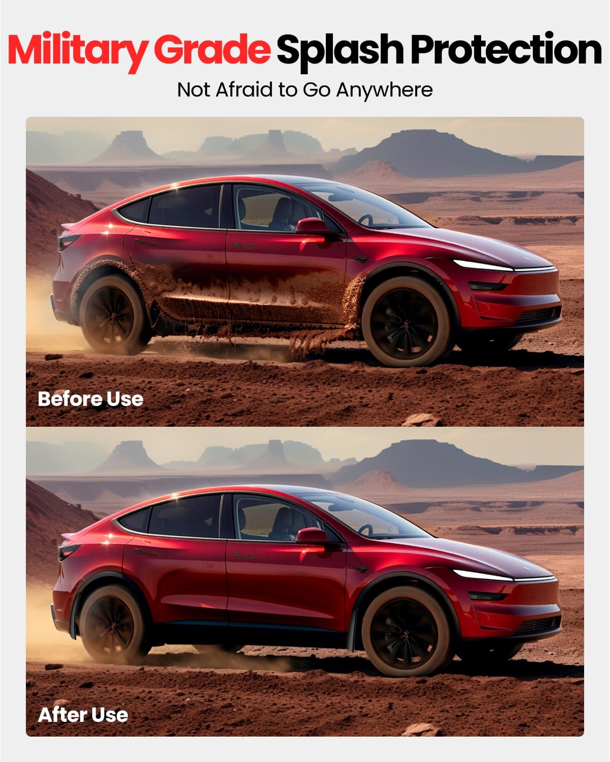 Reevaa 2025 Tesla New Model Y Juniper Accessories - Mud Flaps [No Drilling Required] All-Weather Mud Guard Body Kits For Model Y