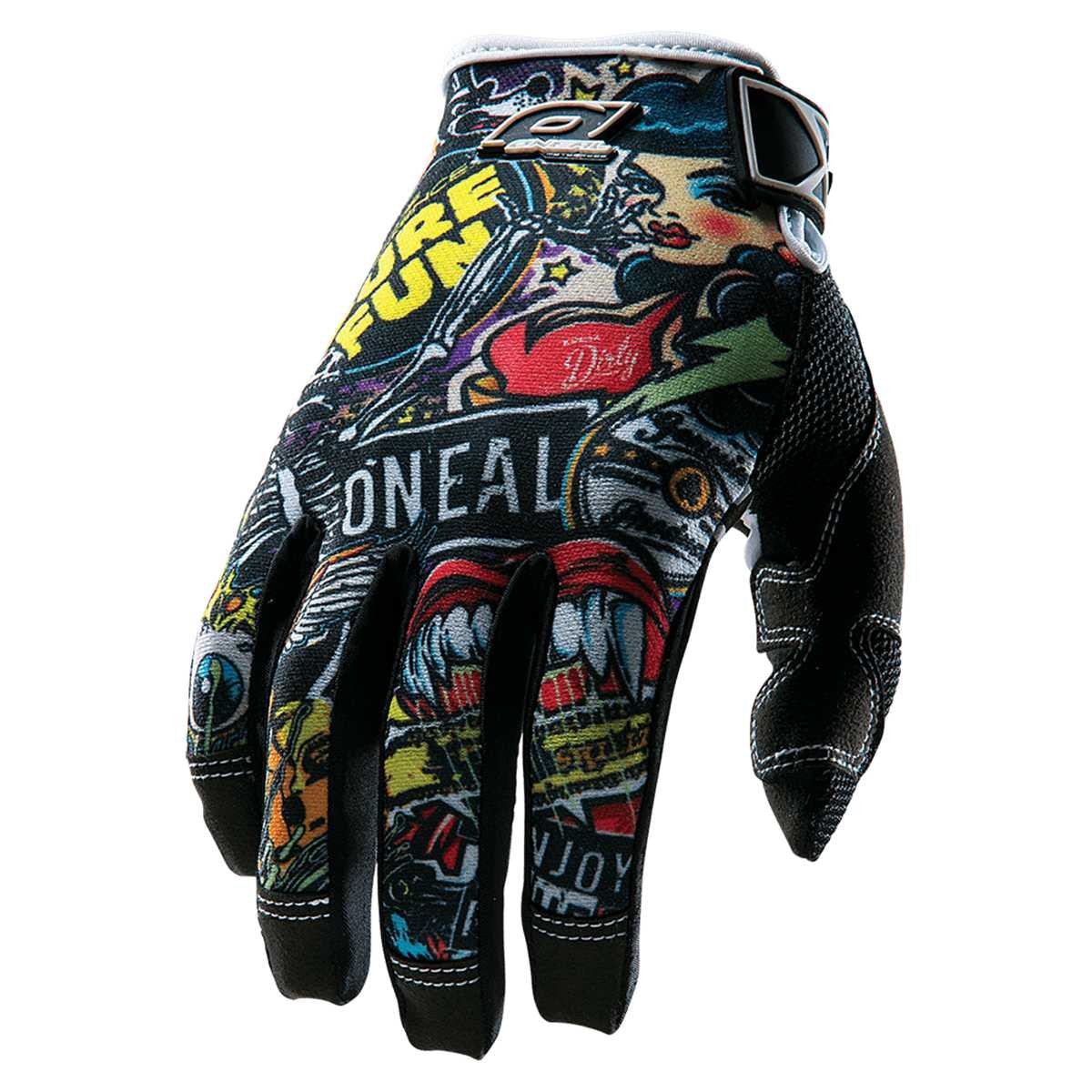 O'Neal - 0385-130 Jump Gloves With Crank Graphic (Black/Multicolor, Size 10)