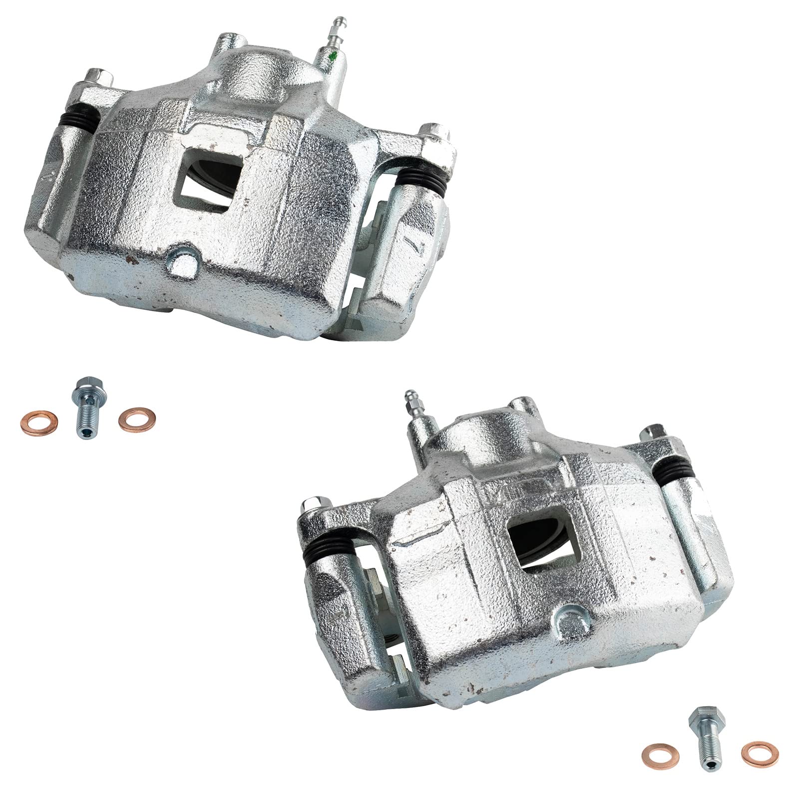 Trq Front Brake Caliper Set Compatible With 2008-2016 Mitsubishi Lancer 2007-2017 Outlander 2011-2016 Outlander Sport