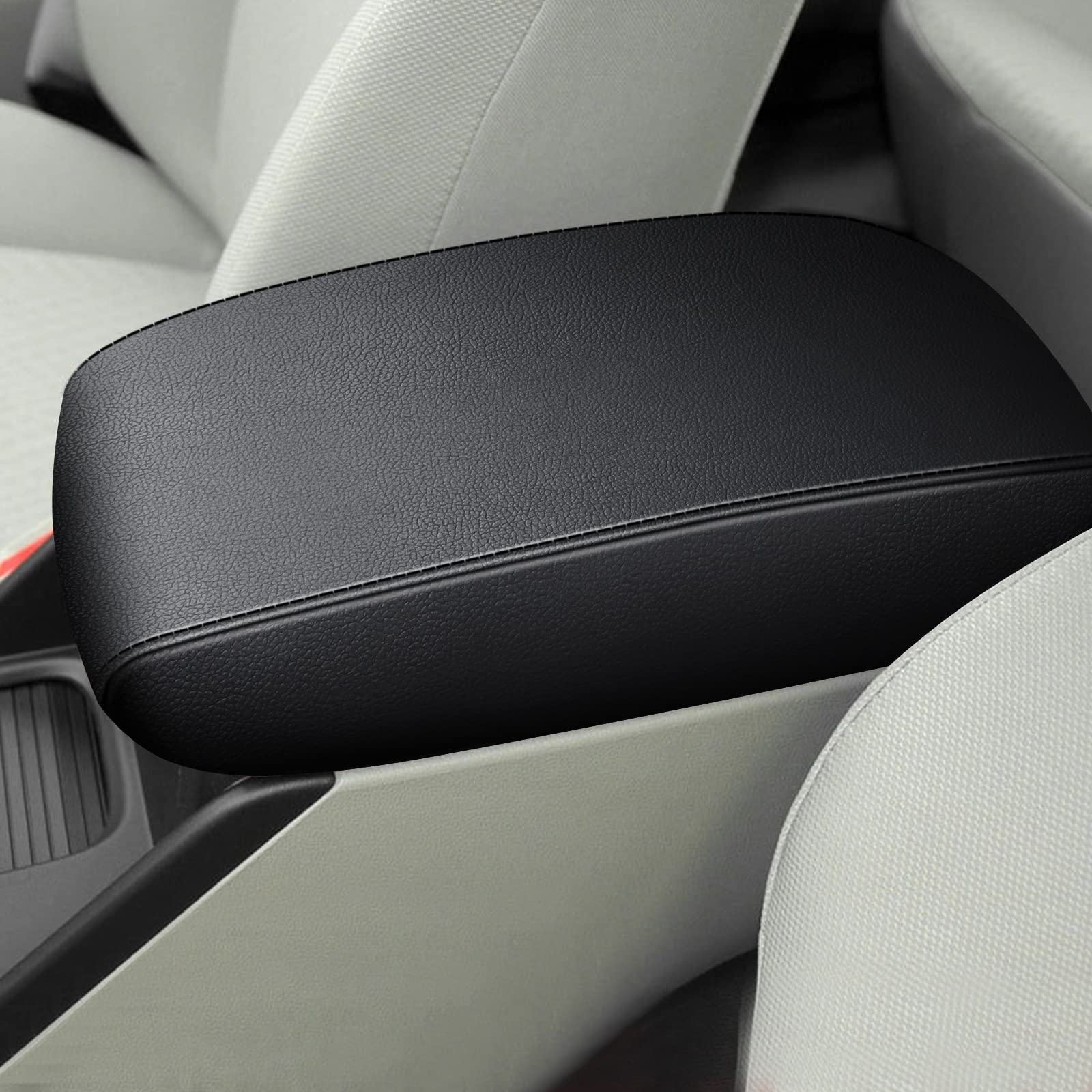 Aomsazto Armrest Cover For Civic Honda 2012-2015 Black Center Console Pad For Civic