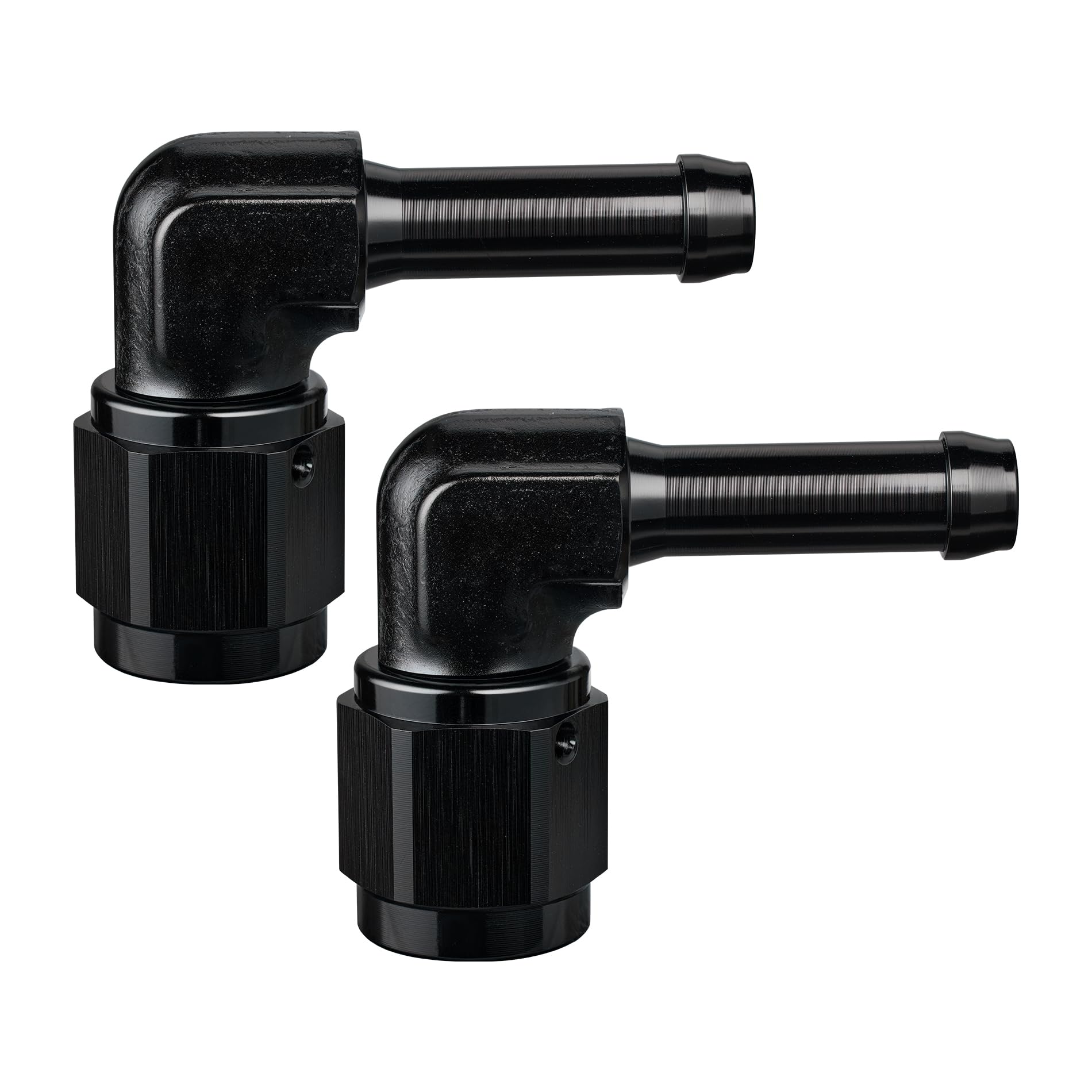 EVIL ENERGY 4AN Female to 1/4'' Barb Hose Fitting 90 Degree Swivel 2PCS