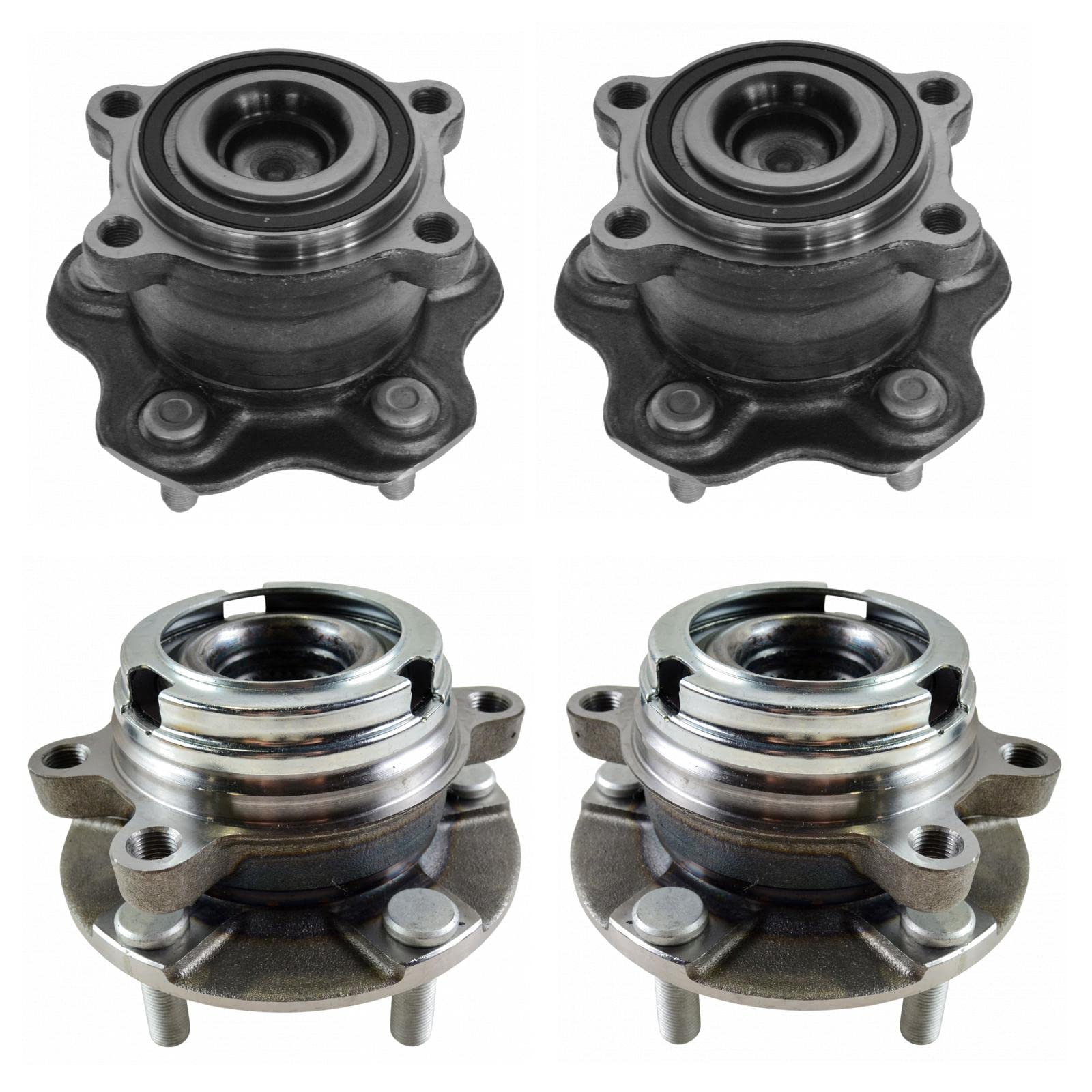 Trq Wheel Hub Bearings Assembly Set Compatible With 2013 Infiniti Jx35 2014-2020 Qx60 2007-2018 Nissan Altima 2009-2022 Maxima 2