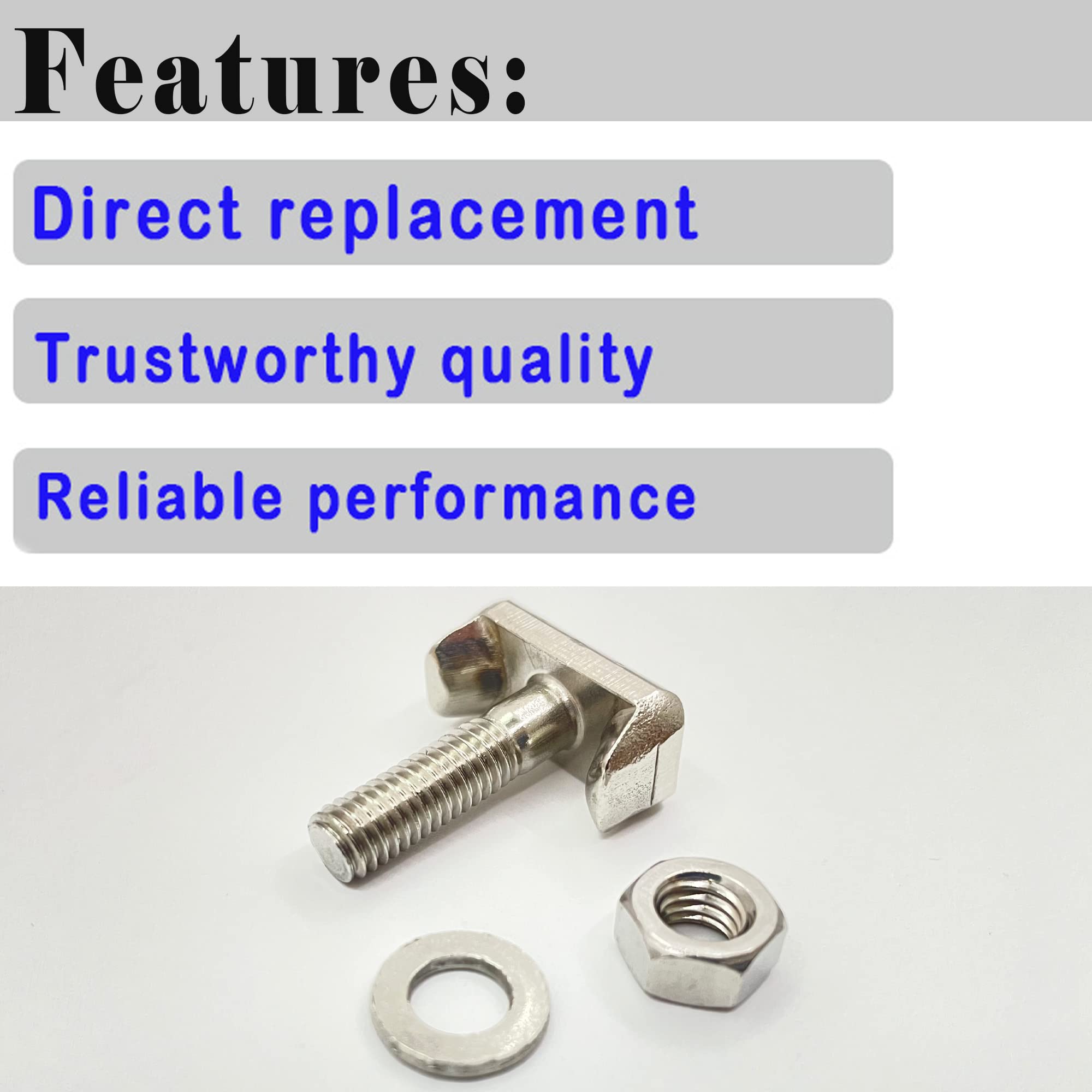 2 Pack 19116852 Battery Terminal T-Bolt Compatible With Chevy Bmw Gmc Volkswagen 64740 Battery Cable Tensioner Bolt Kit 6X0915138 61128373946