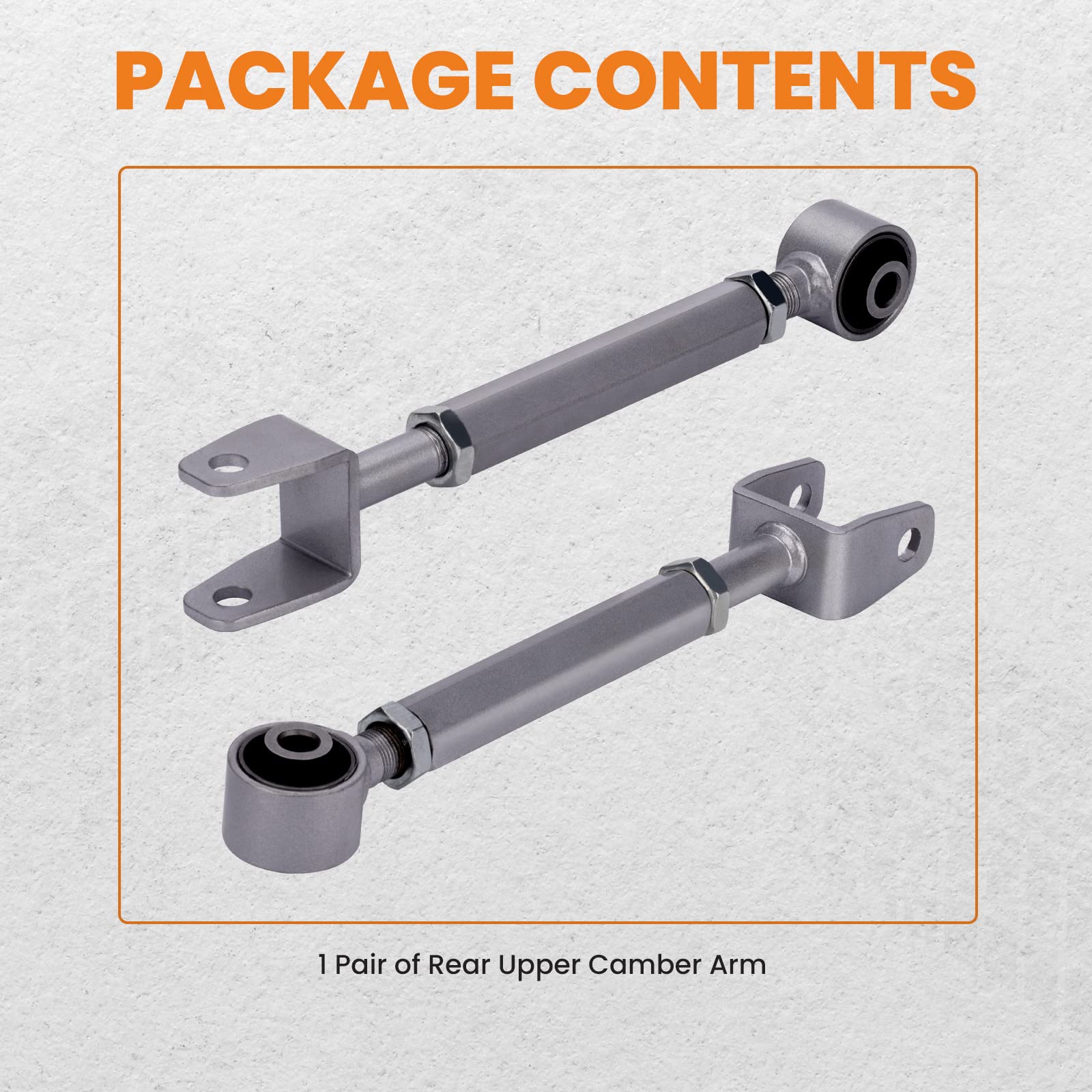 Maxpeedingrods Rear Upper Control Arm For Chrysler Sebring 2007-2010, For Dodge Journey Avenger 2008-2010, 1 Pair Of Adjustable Camber Arms -2.5° To +2.5°