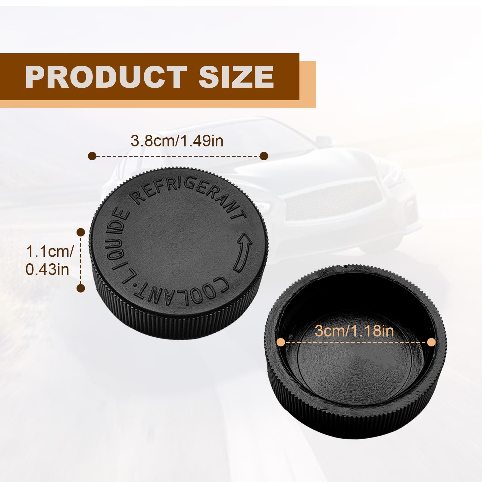 2Pcs Engine Radiator Coolant Water Tank Black Reservoir Cap, Compatible With Infiniti Nissan Renault, Oem# 21712-79900