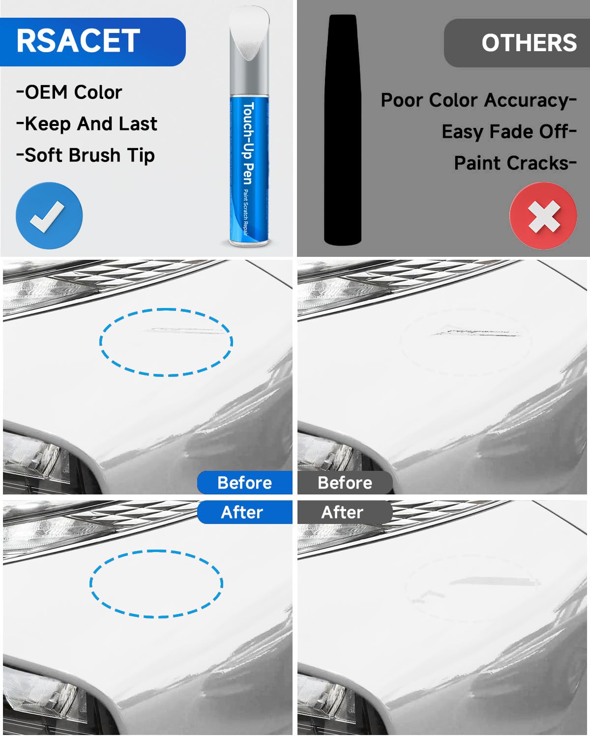 Touch Up Paint Compatible with Hyundai Exact Match Touch Up Paint Car Scratch Repair (Symphony Silver Metallic(Y8/Y8S))