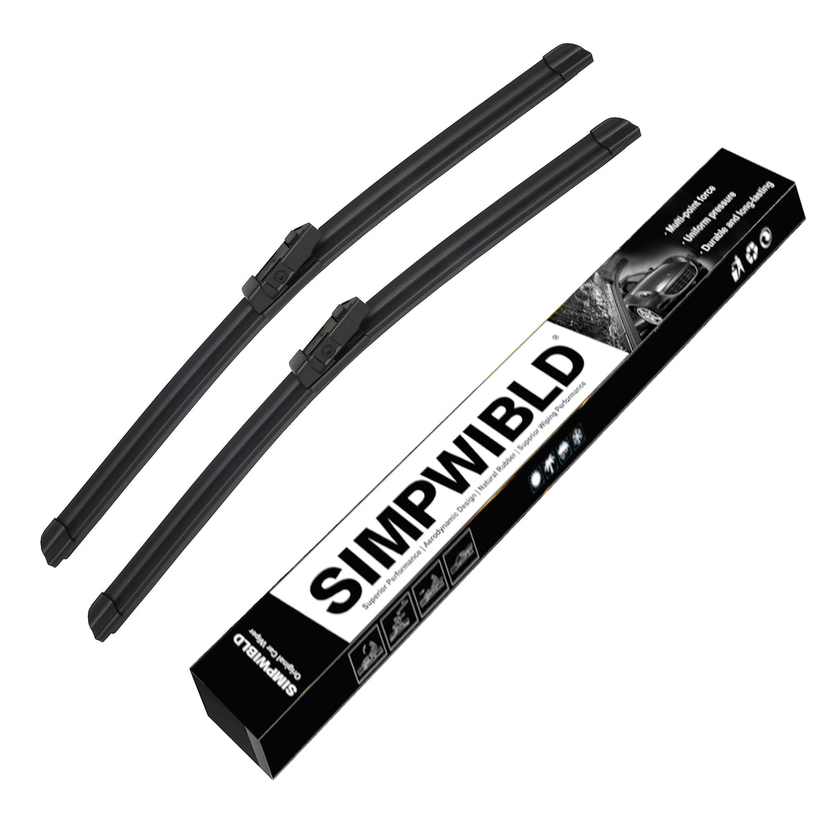 2 Factory Wiper Blades Replacement For 2019-2021 Volkswagen Arteon/2016-2021 Volkswagen Passat/2017-2021 Tesla 3 Original Equipm