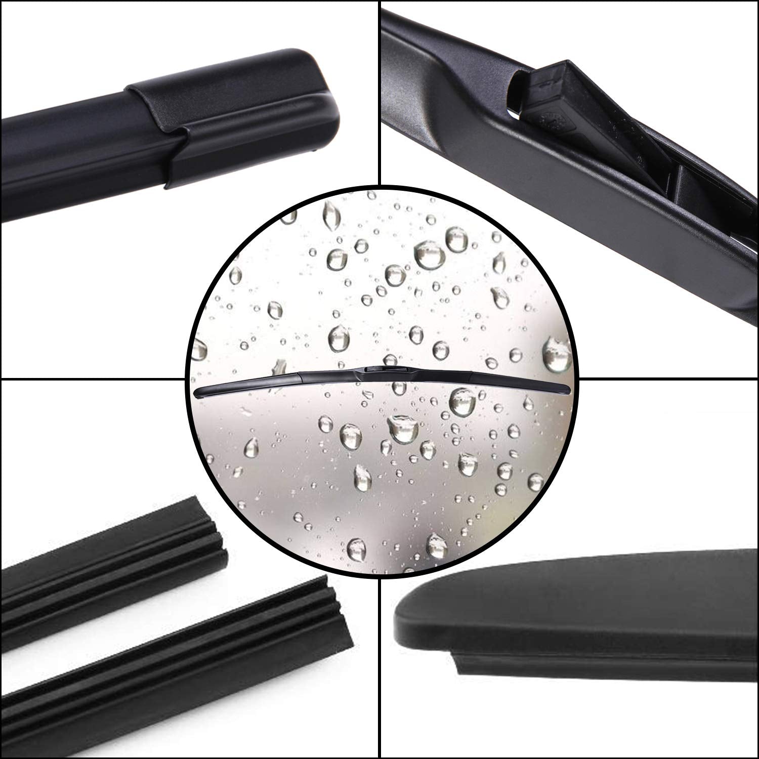 Windshield Wiper Blades Custom Fit For Honda Accord 2017-2024, Toyota Rav4 2013-2024 Honda Crv4 2012-2016, Mazda 5 2006-2015 Fro