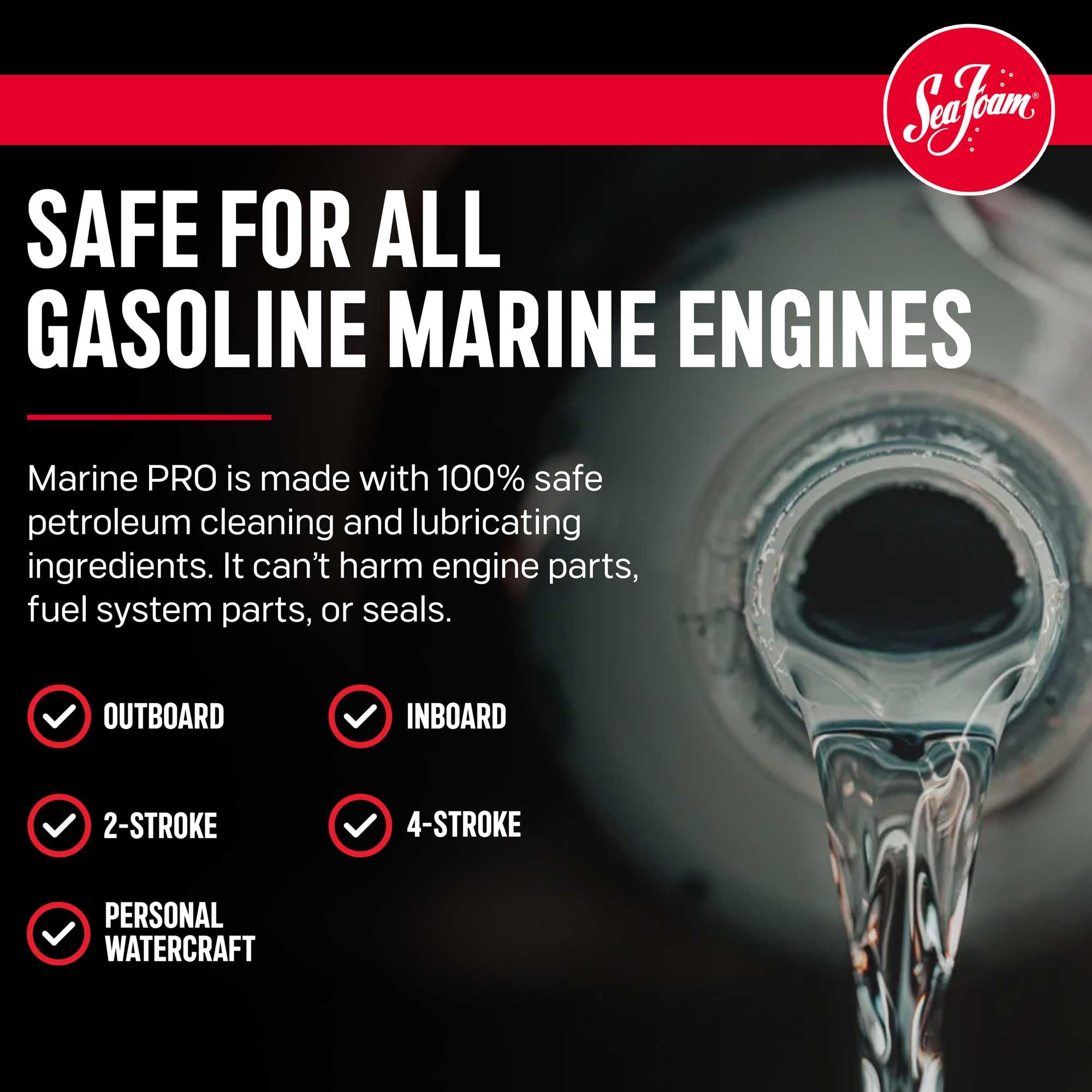 Sea Foam Marine Pro Marine Fuel System Treatment Mp20, 20 Oz, Pack Of 6