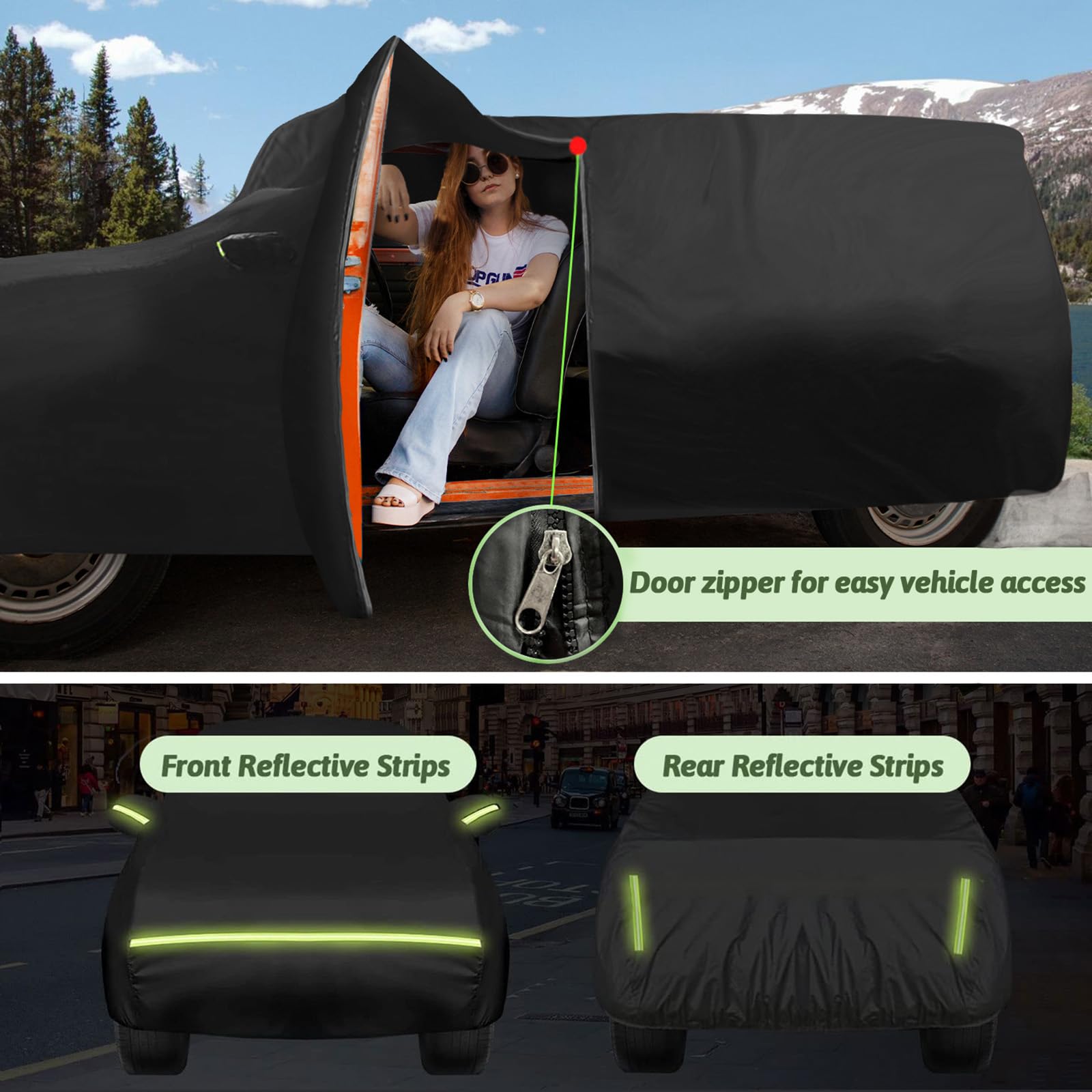 6 Layer Car Cover for Land Rover Range Rover Evoque 2011-2025, 210T Waterproof Sun Rain UV Dust Snow Protection Outdoor Evoque F