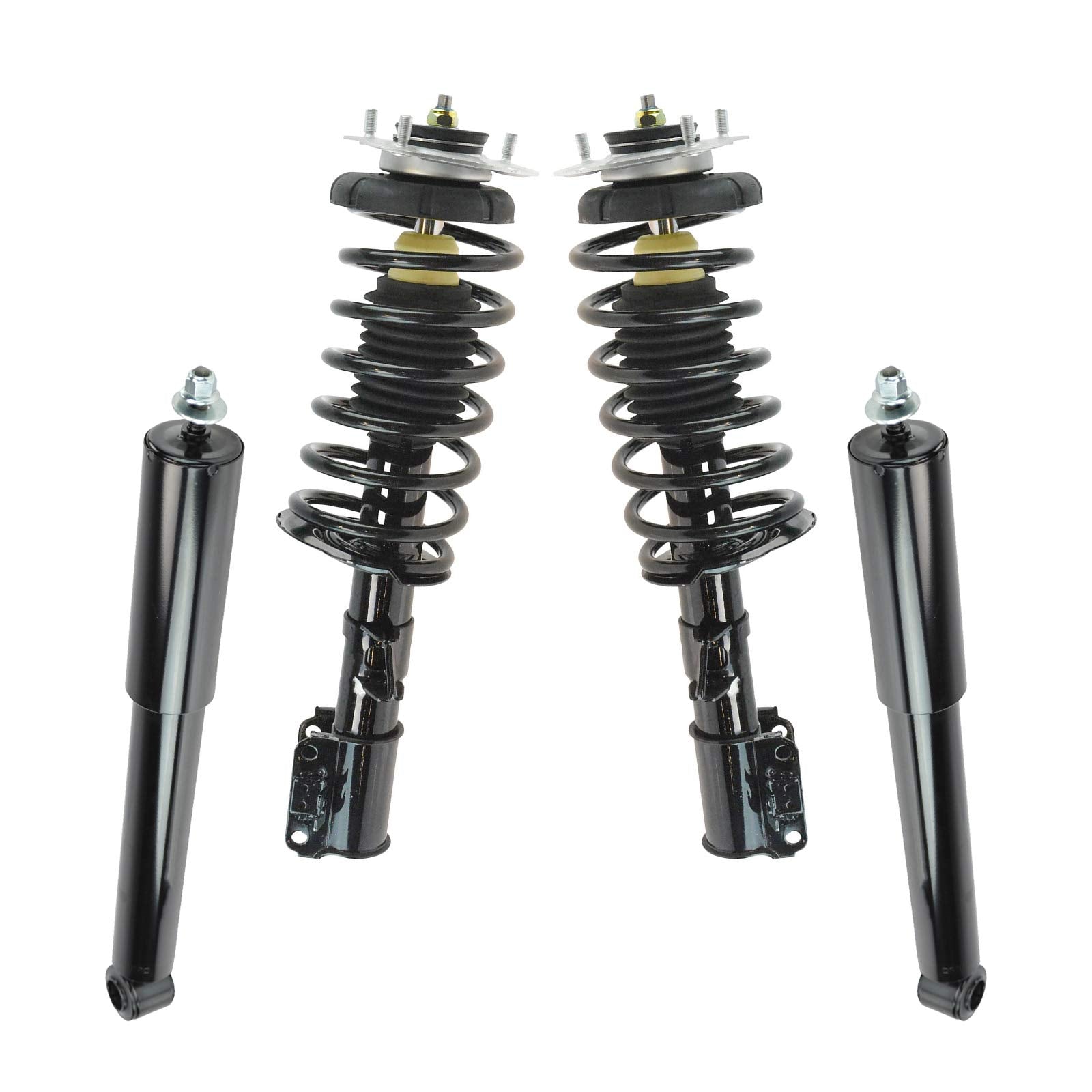 Trq Front And Rear Complete Strut Assembly & Shock Absorber Kit Complete Strut & Coil Spring Assembly Compatible With 1993-1997