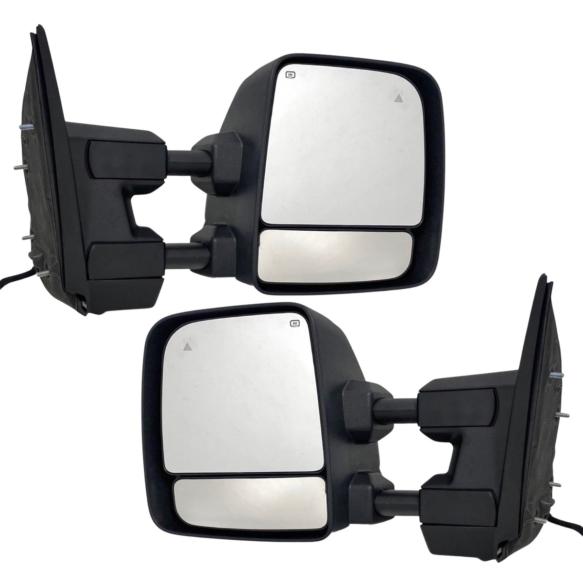 Spieg Pair Towing Side Mirror Replacement For Nissan Titan Xd 2016-2021 Puddle Light Memory Bsm Textured Cover 15 Pin (Lh+Rh)