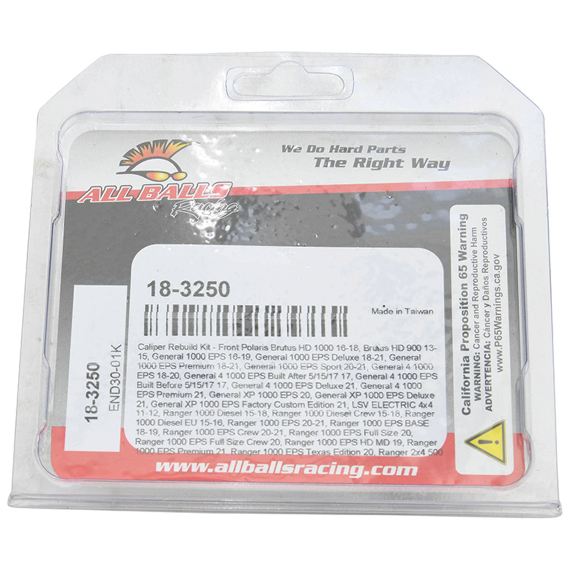 All Balls Racing Caliper Rebuild Kit 18-3250 For Polaris Ranger 800 6X6 Efi 2010 2011 2012 2013 2014 2015 2016, Ranger 700 6X6 2