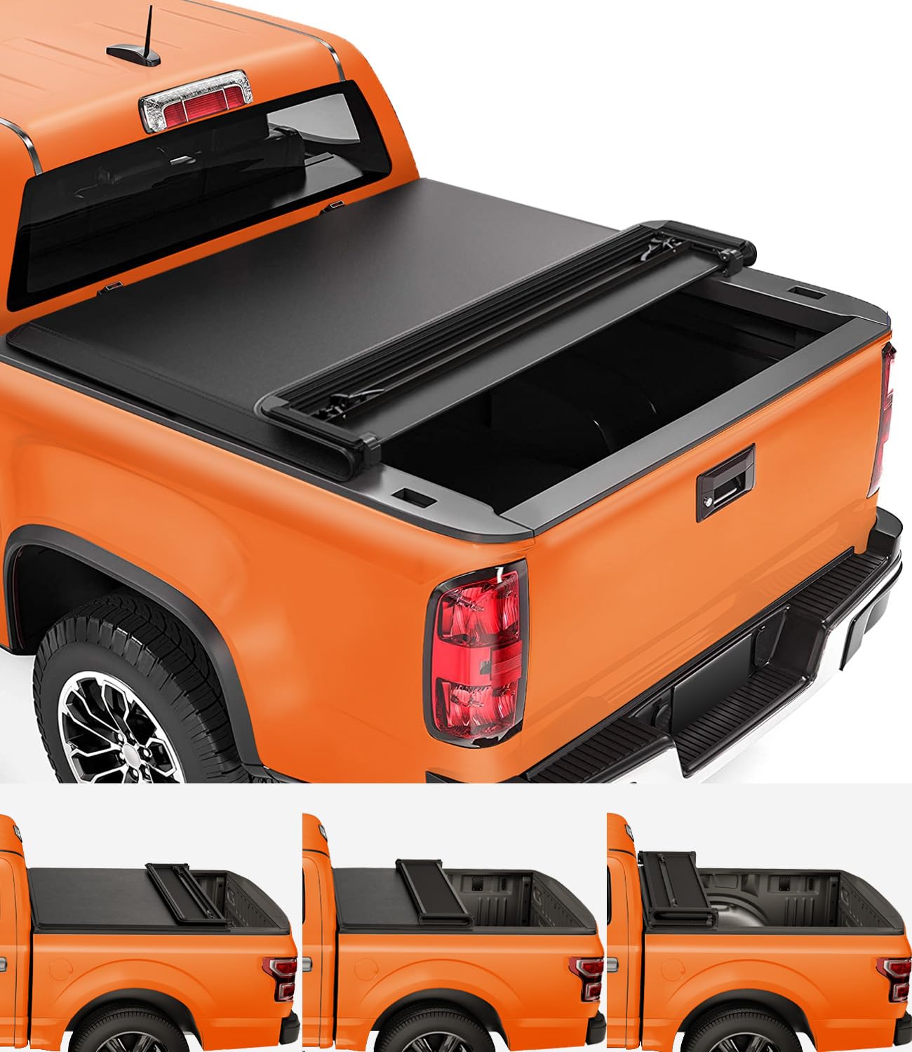 Tiptop Soft Quad-Fold Tonneau Cover Truck Bed For 2015-2024 Colorado/Canyon 6.2Ft Bed (74'') | Tpx4 |