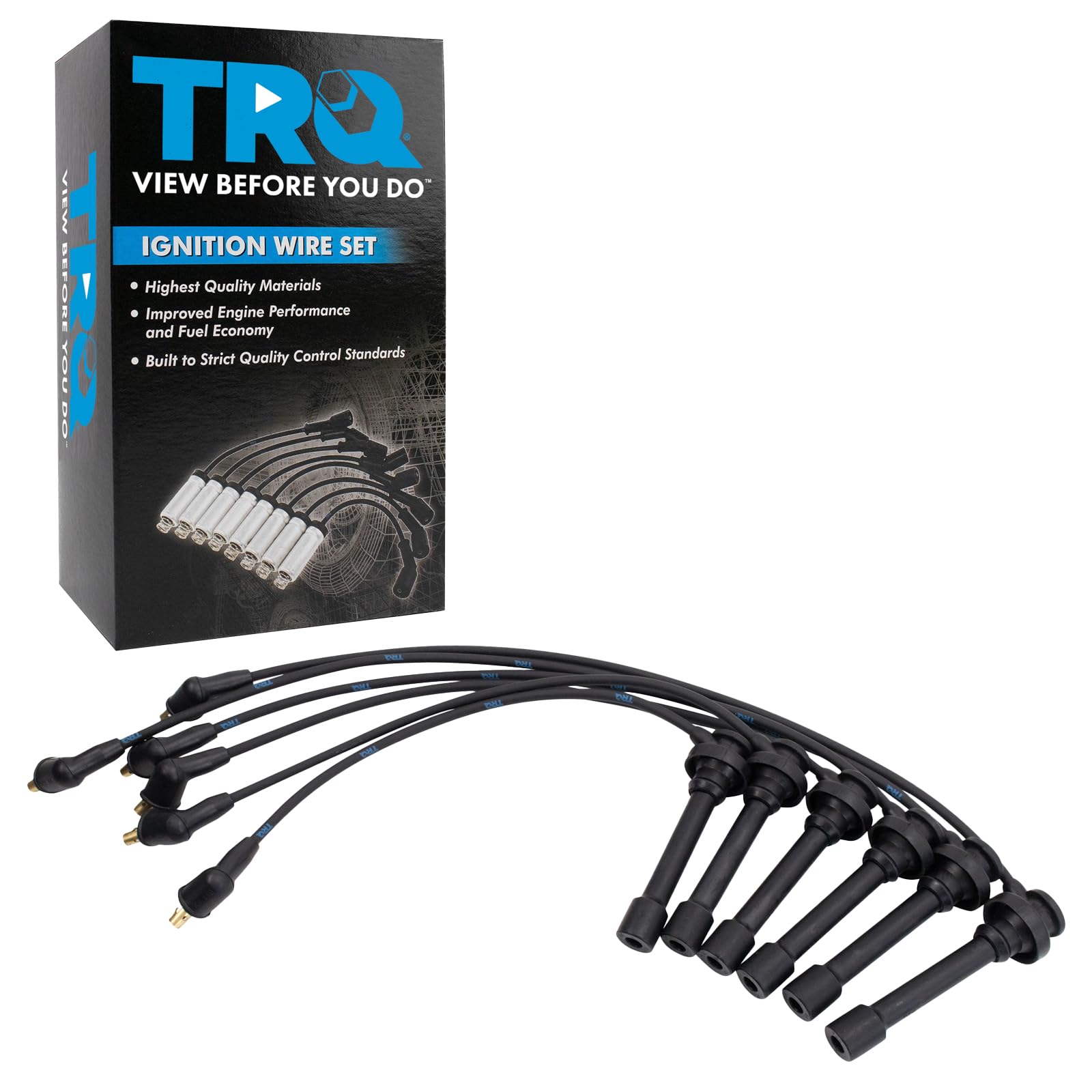 Trq Spark Plug Wire Set Compatible With 2001-2005 Chrysler 2001-2005 Dodge 1999-2005 Mitsubishi