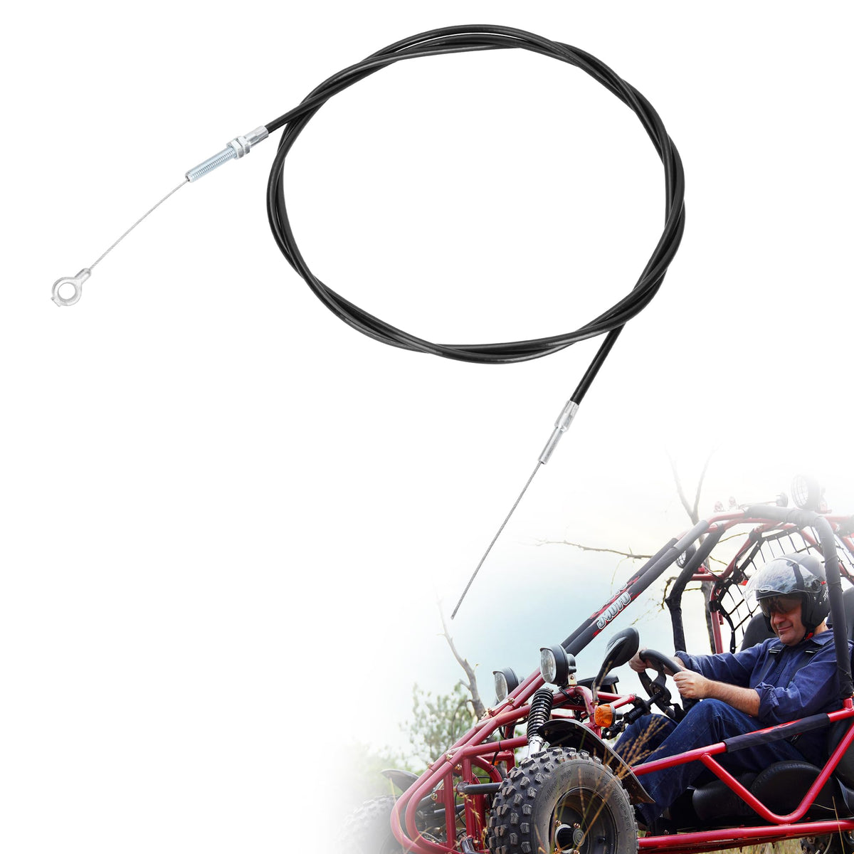 Throttle Cable 8173 Enhanced 90' Long With 82' Casing For Manco Go Kart Cart Bug WBCARB082XR6SYT