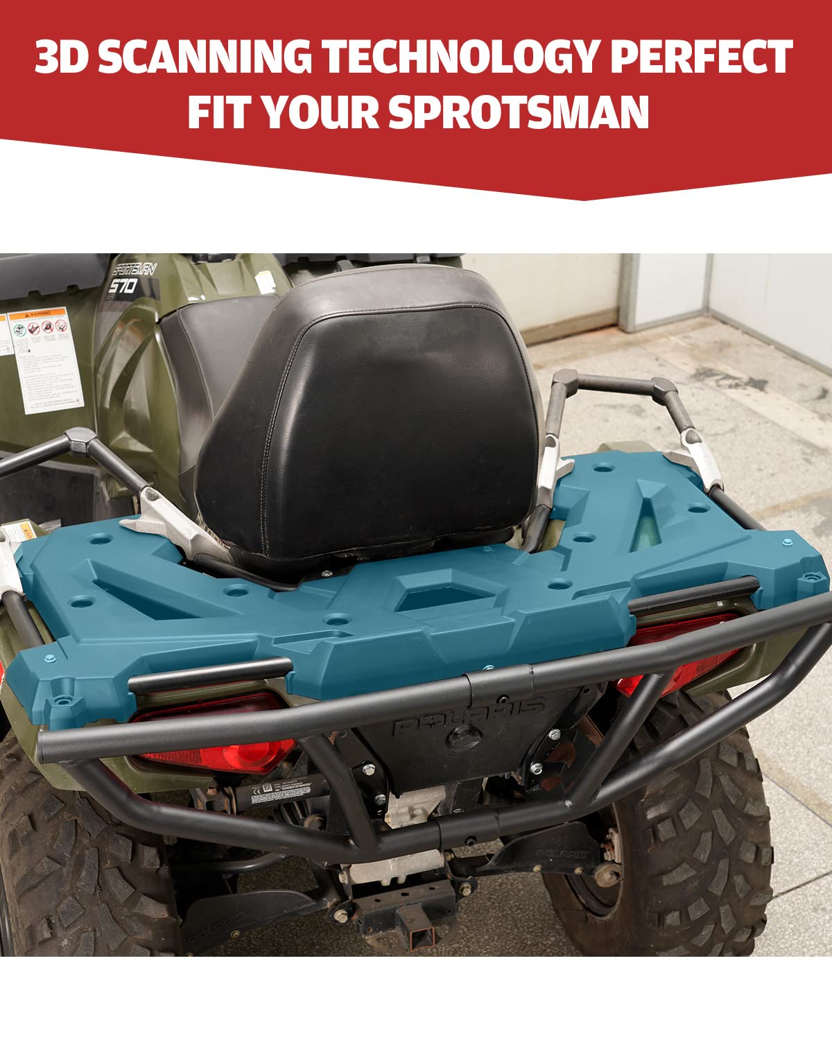 A & Utv Pro Rear Utility Rack Assembly For 2014-2021 Polaris Sportsman Touring Sp 570 450, Offroad Rear Body Rack Atv Rack Accessories, Replace Oem # 2635059-070, Black