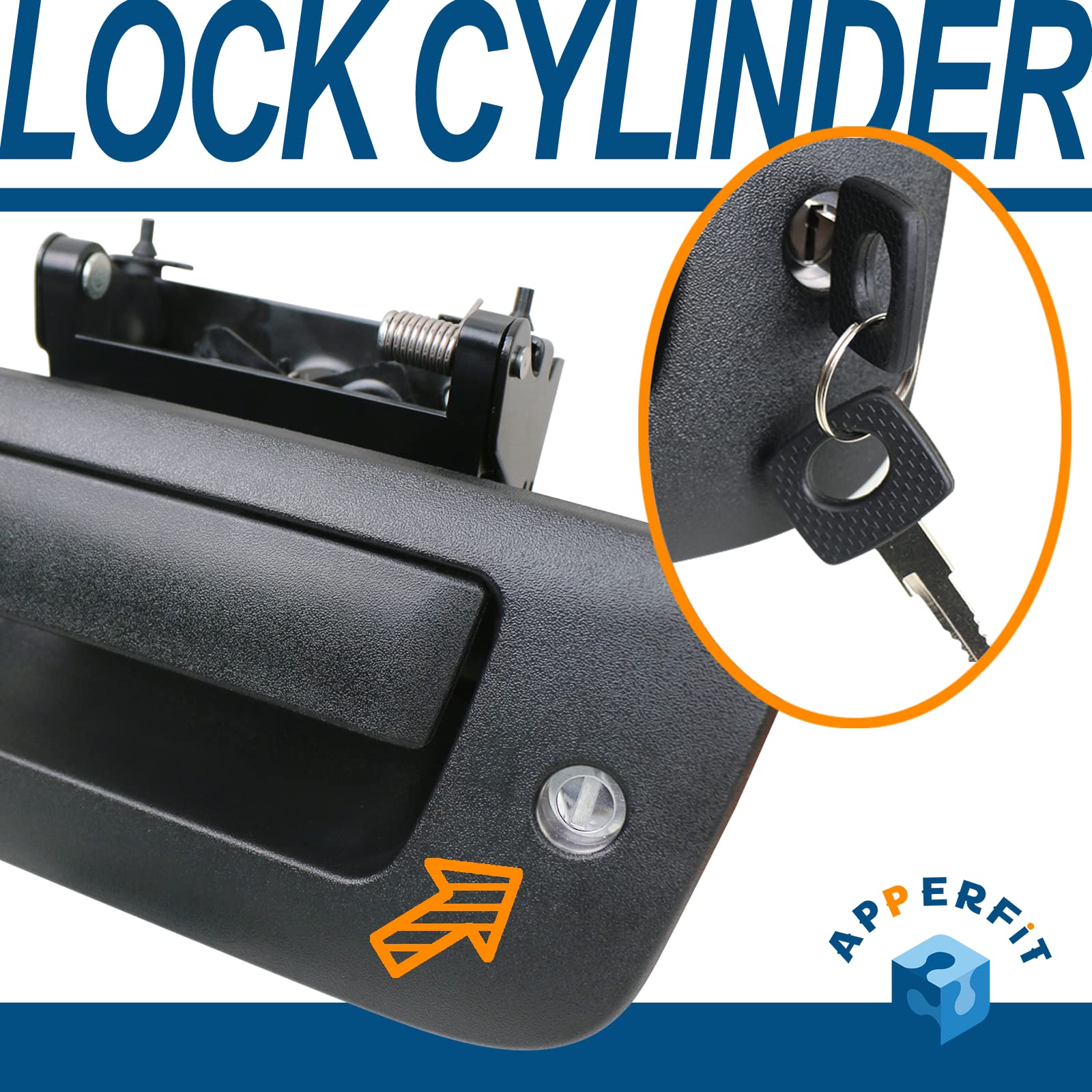 Apperfit Tailgate Handle Latch W/Bezel Compatible With 2007-2013 Chevrolet Chevy Silverado Gmc Sierra Truck Pickup 1500 2500Hd 3