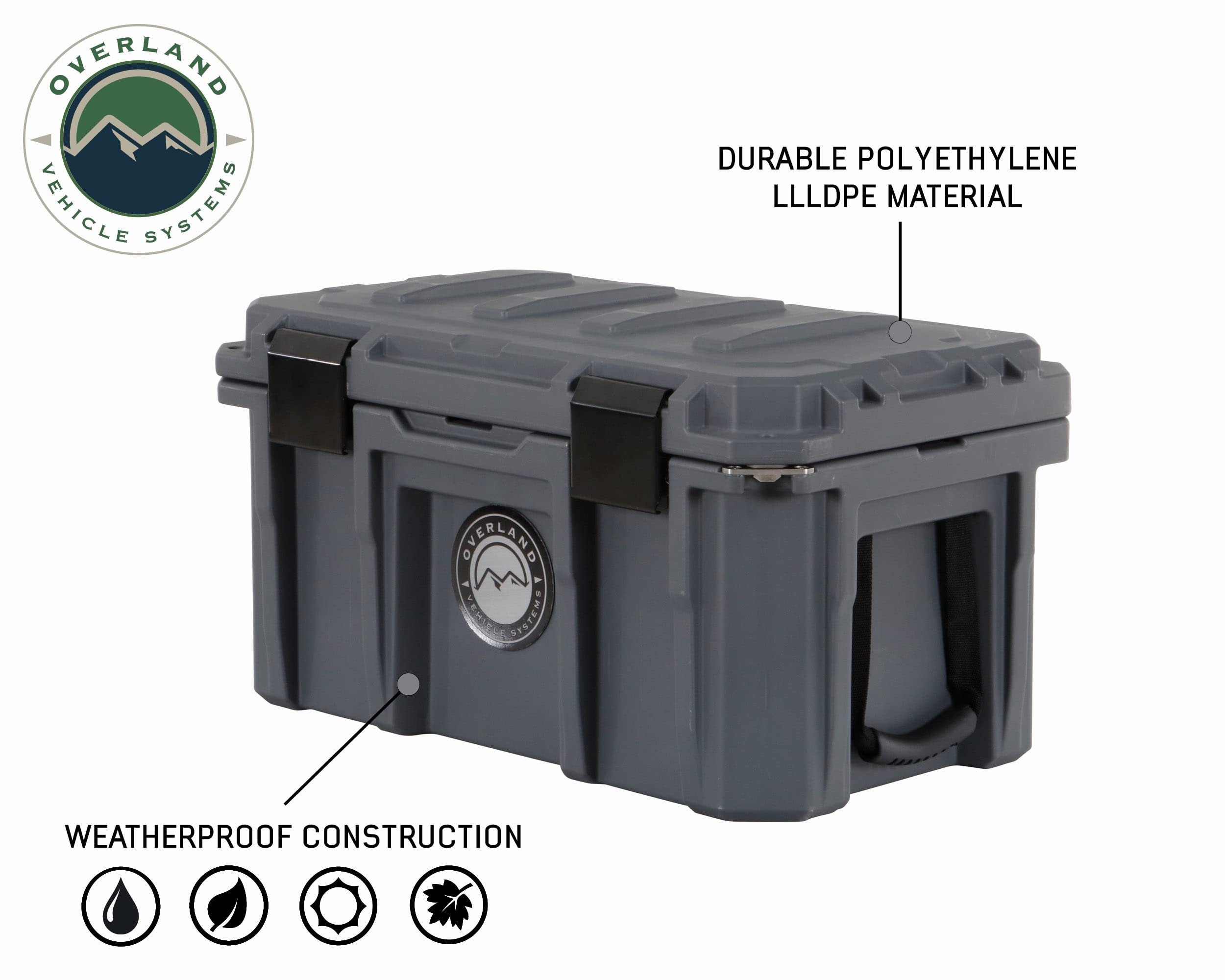 Overland Vehicle Systems 53 Quart Dry Storage Box, Overland Storage Case, Off Road Storage Case, Waterproof