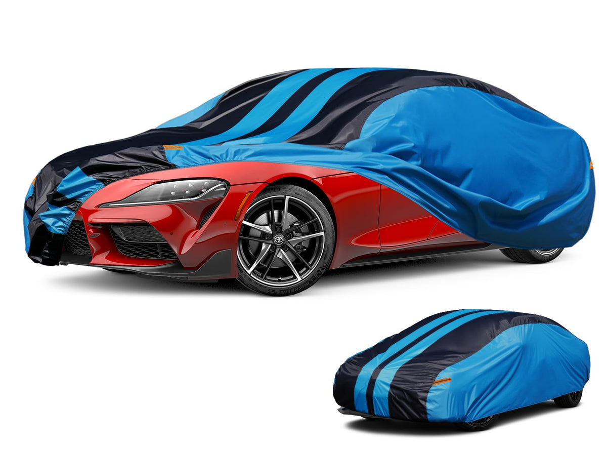Car Cover Waterproof Custom Fit Mazda RX-7 RX-8 (1979-2012), Full Exterior Cover for Automobiles Lightweight Resistant Outdoor S