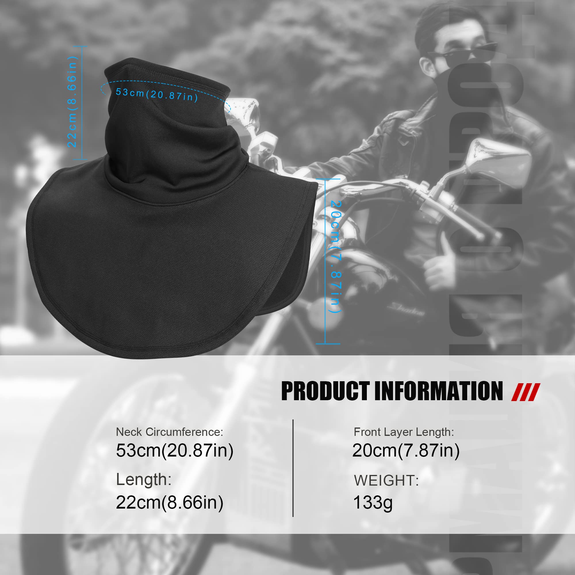 B BINMEFVN Motorcycle Neck Warmer Winter Neck Cover Gaiter Half Face Mask Windproof and Keep Warm for Men Women