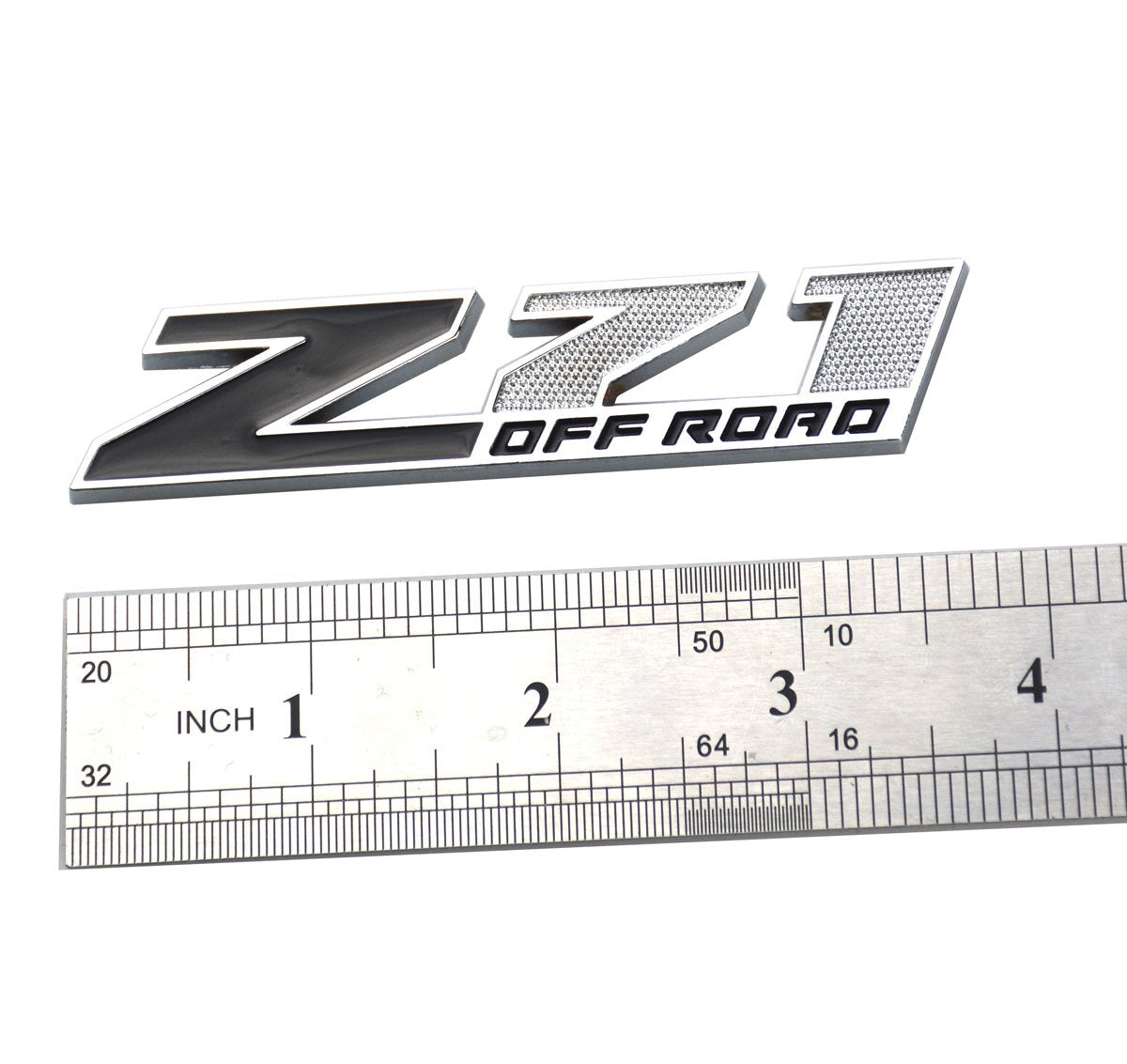 Aimoll 1Pc Grille (Small) Z71 Off Emblem Badge Replacement For Gm Chevrolet Silverado 2500Hd 3500Hd Sierra (Chrome Black)